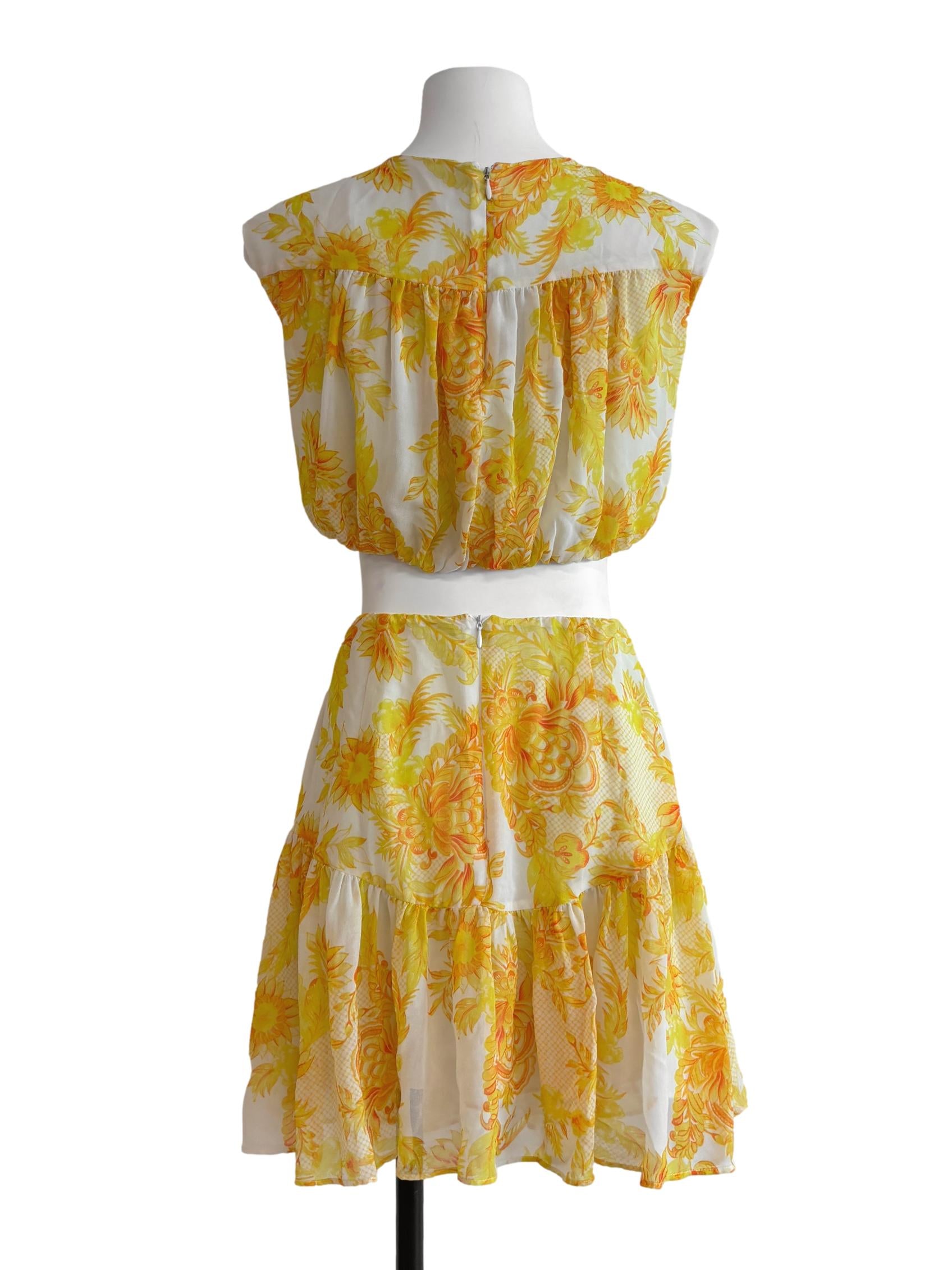 Sunflower Yellow Cut Out Mini Dress