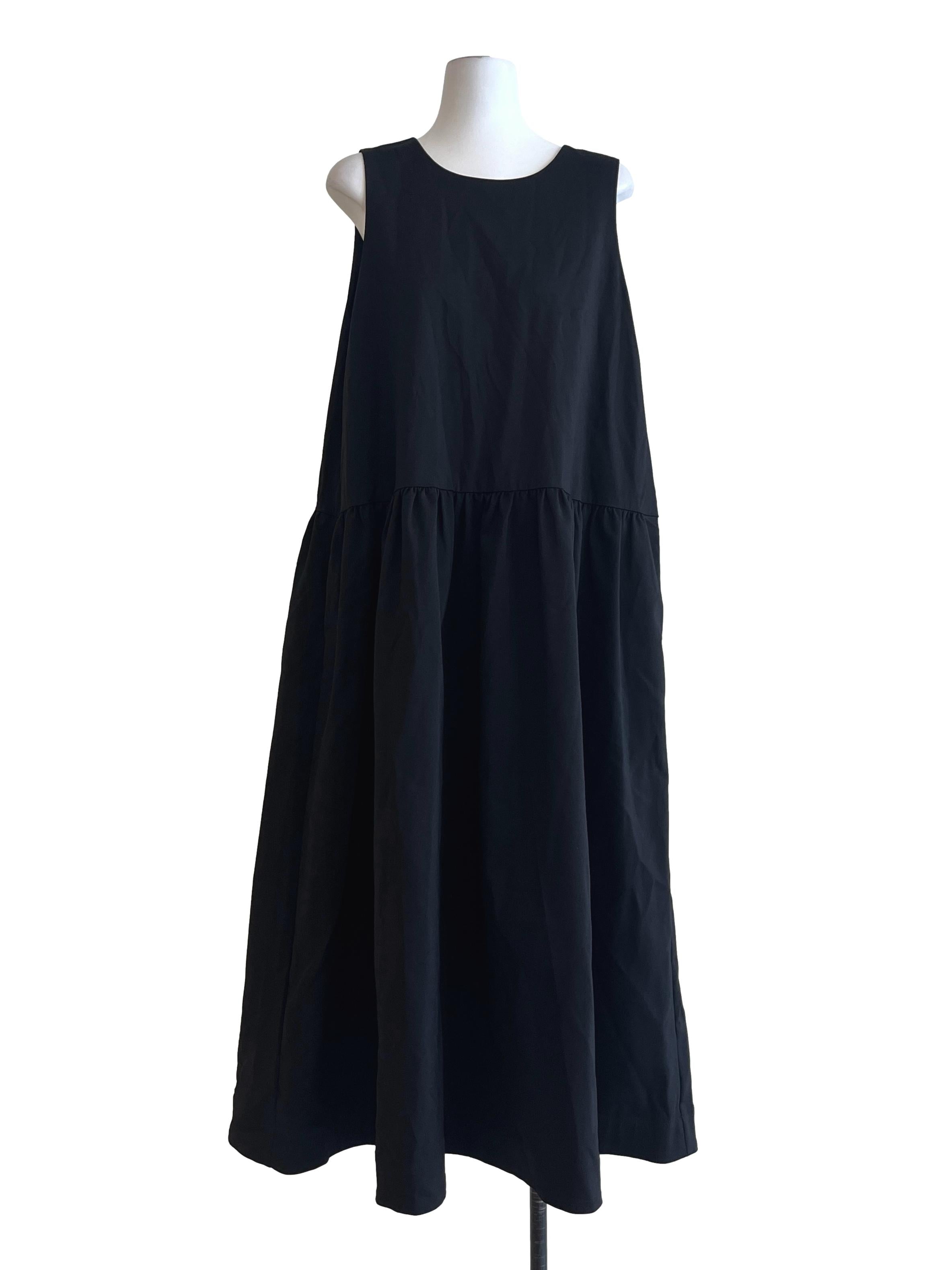 Pitch Black Halter Sleeveless Drop Waist Dress LB