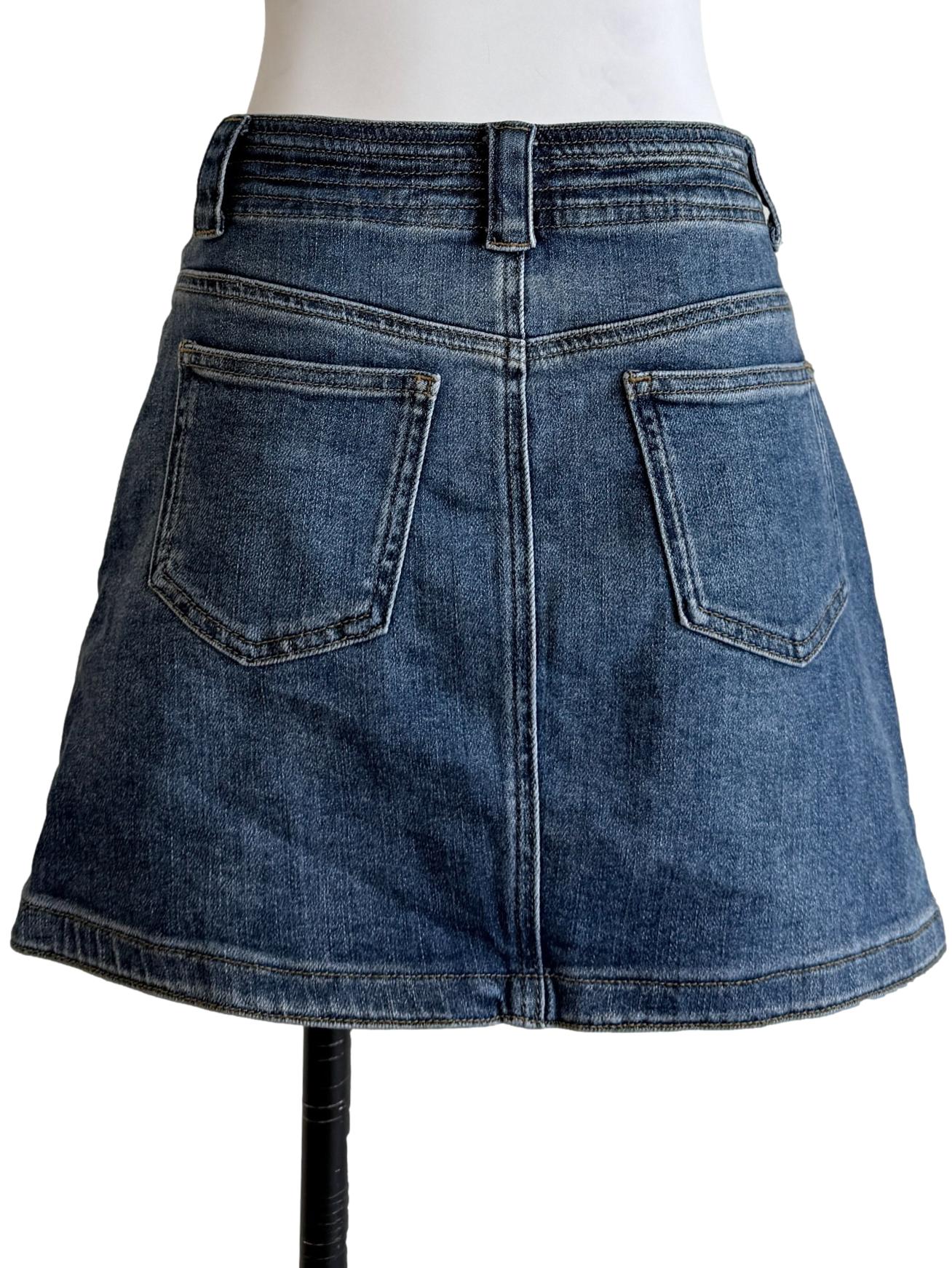Denim Blue Mini Skirt