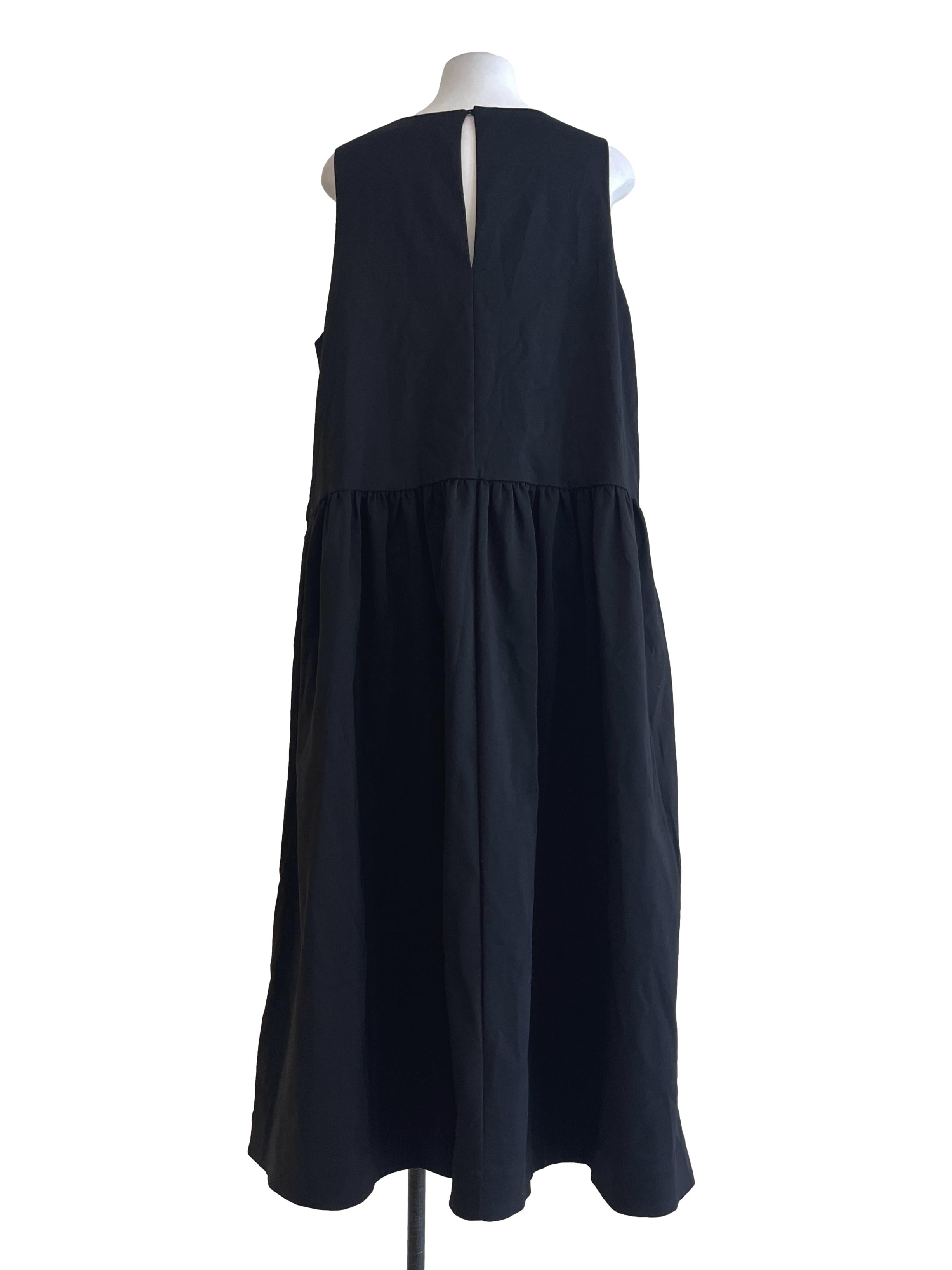 Pitch Black Halter Sleeveless Drop Waist Dress LB