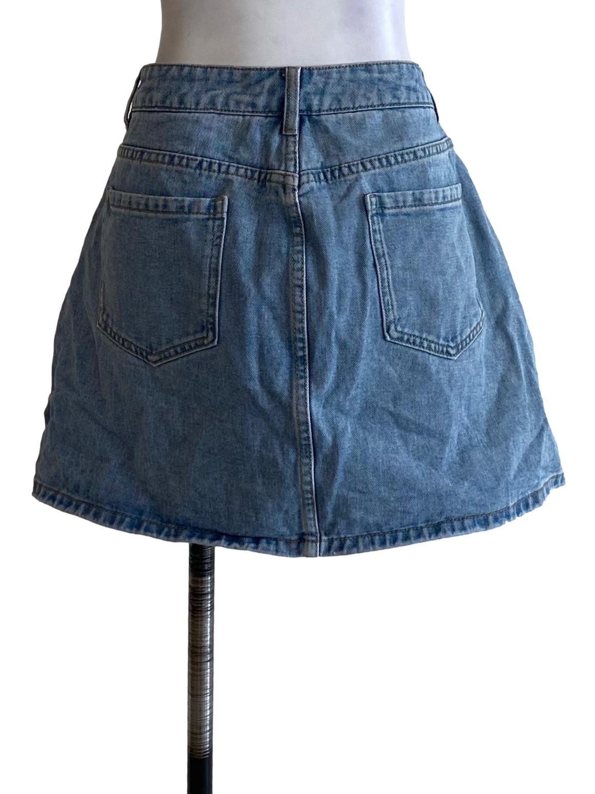 Soft Light Denim Blue Skorts