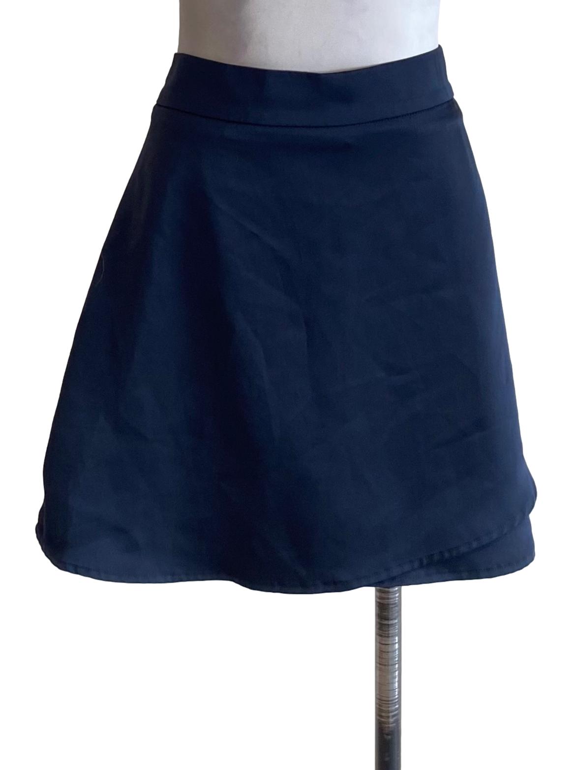 Dark Blue Satin Skorts