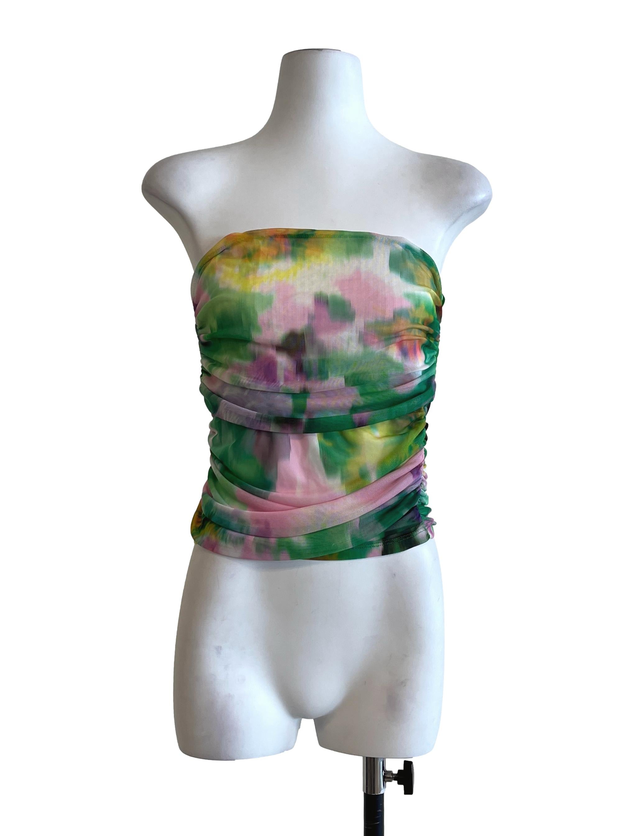 Apple Green Strapless Tube Top