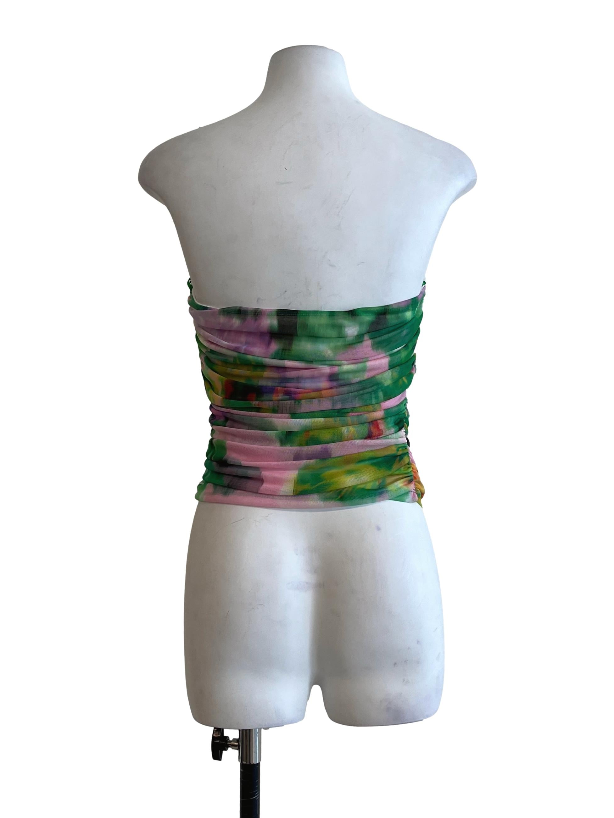 Apple Green Strapless Tube Top