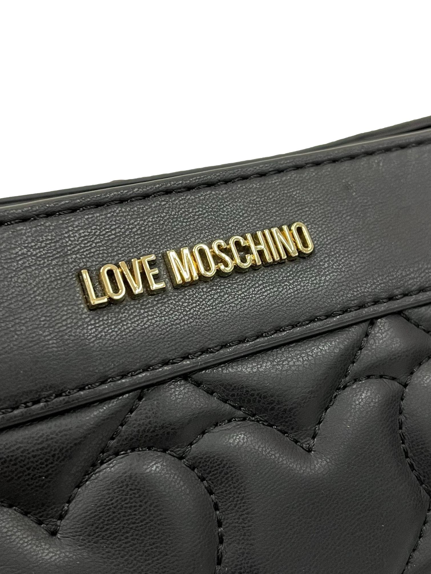 Black Heart Quilted Shoulder Bag CSN