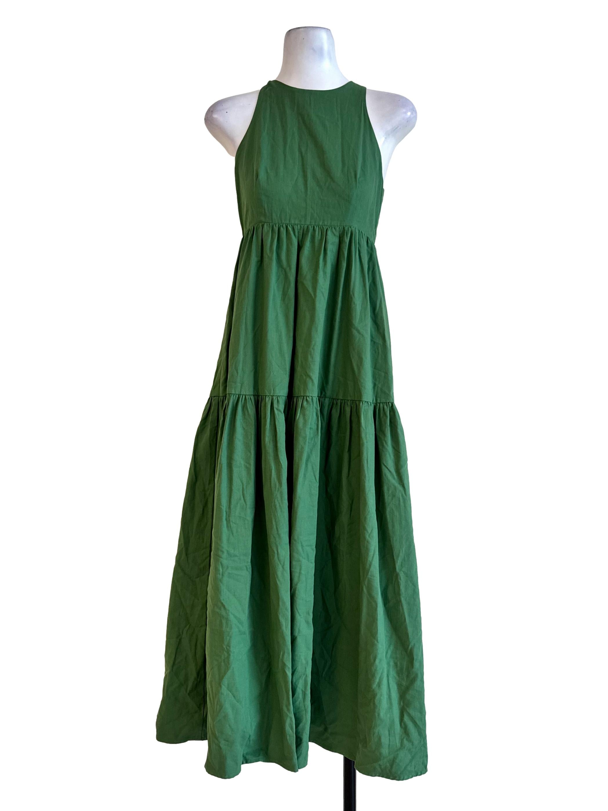 Froggy Green Sleeveless Dress