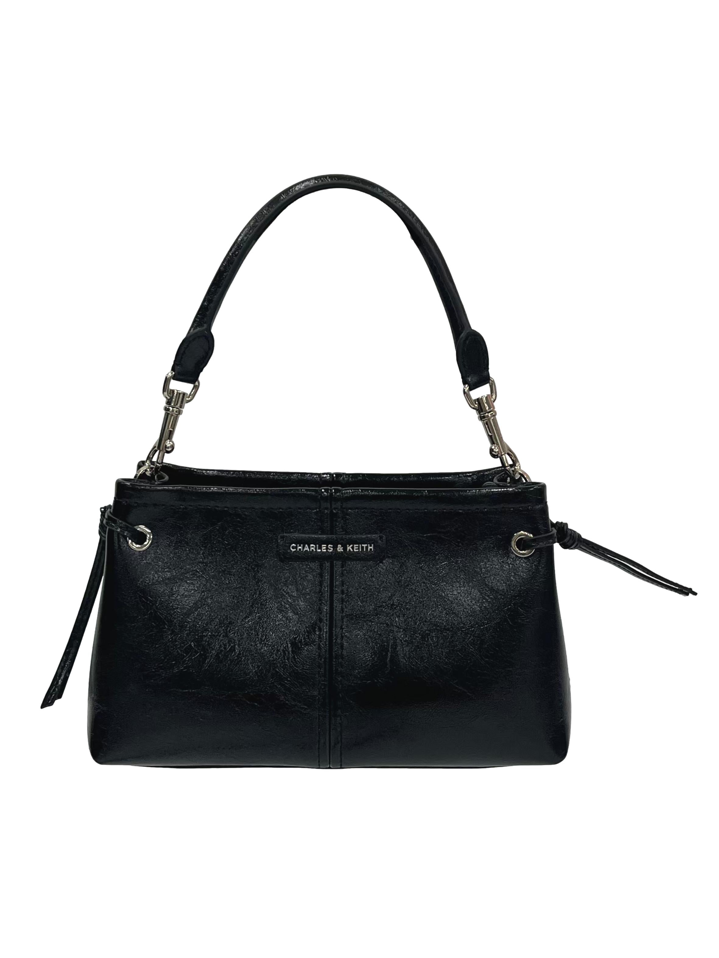 Noir Noane Top Handle Bag With Detachable Crossbody Strap