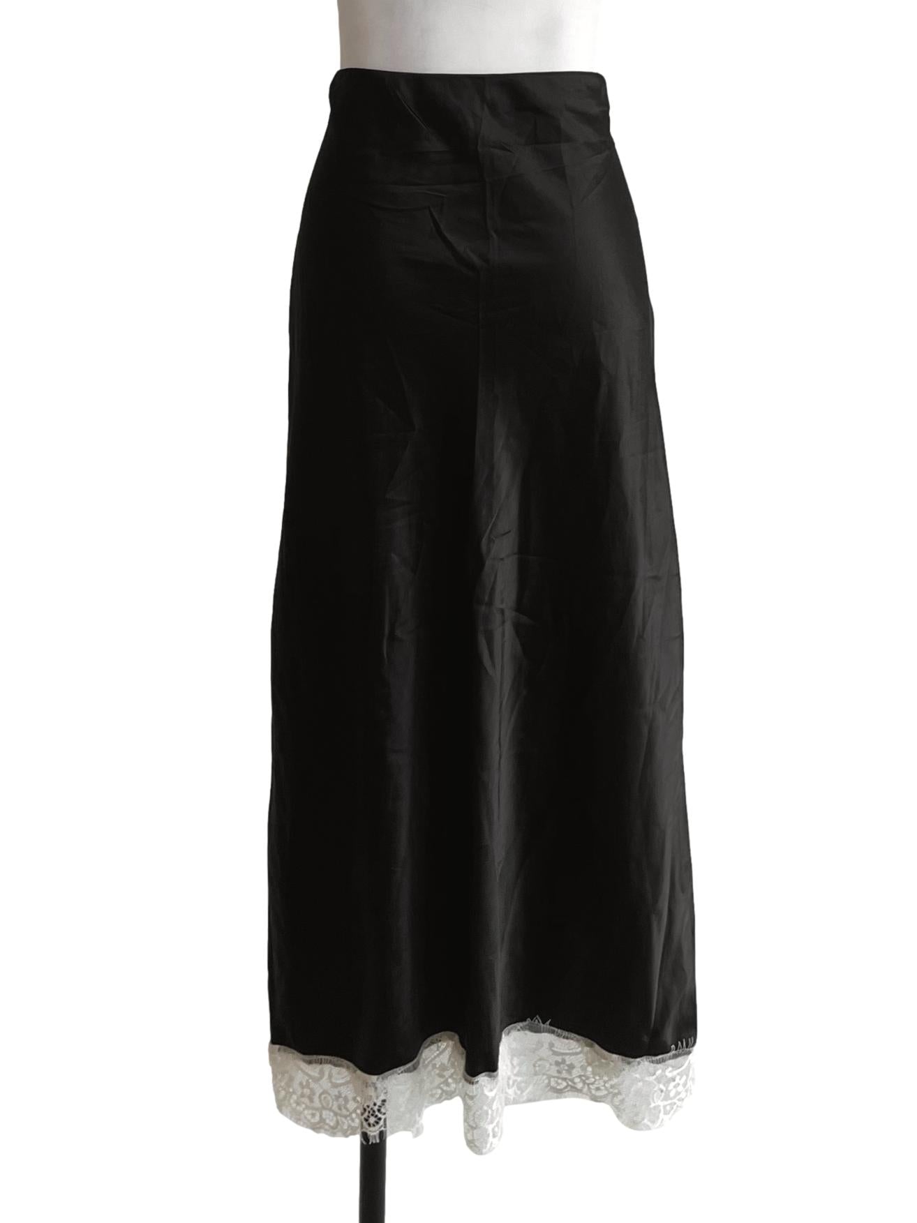 Black Lace A-Line Skirt