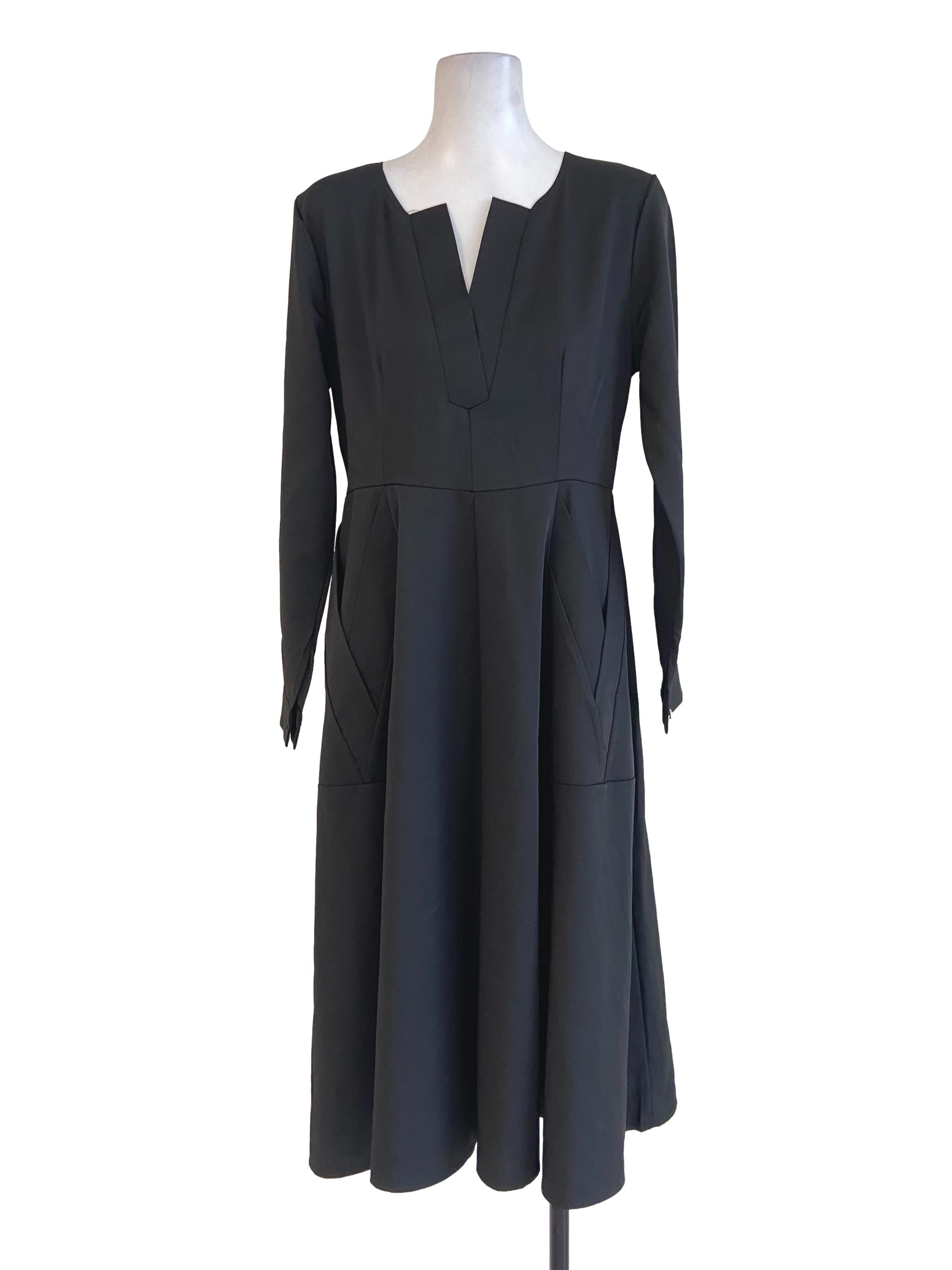 Black Long Sleeve Shirt Dress