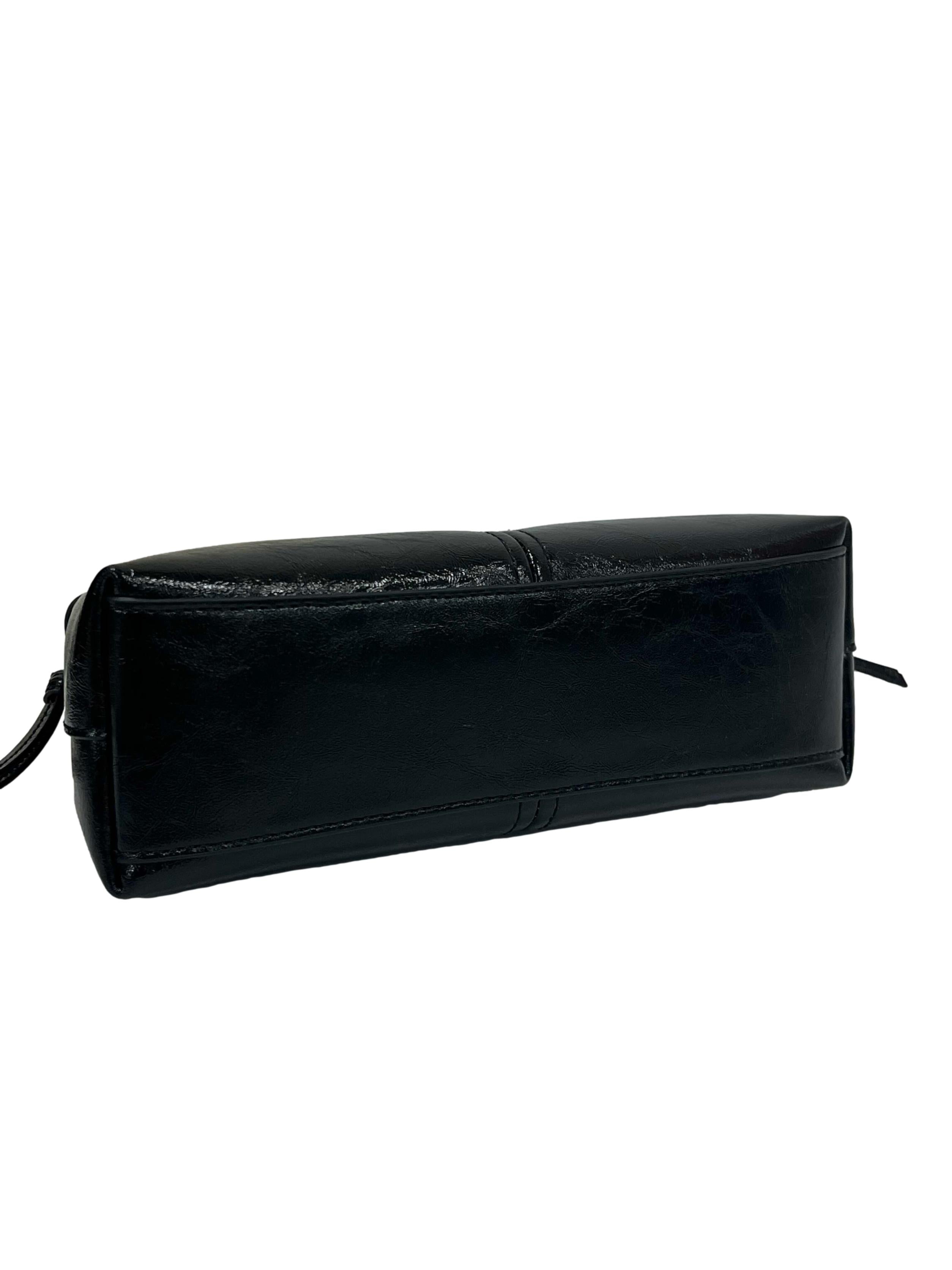 Noir Noane Top Handle Bag With Detachable Crossbody Strap