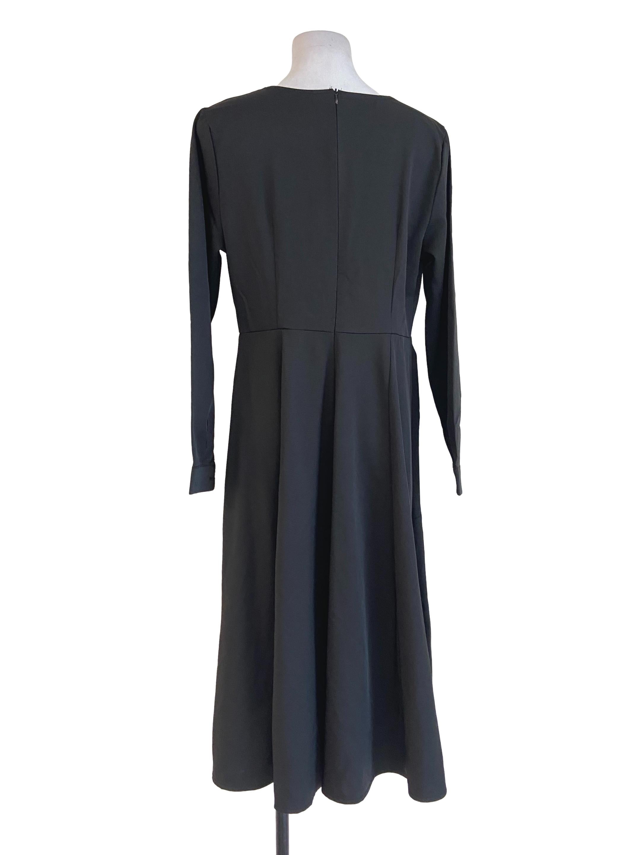 Black Long Sleeve Shirt Dress