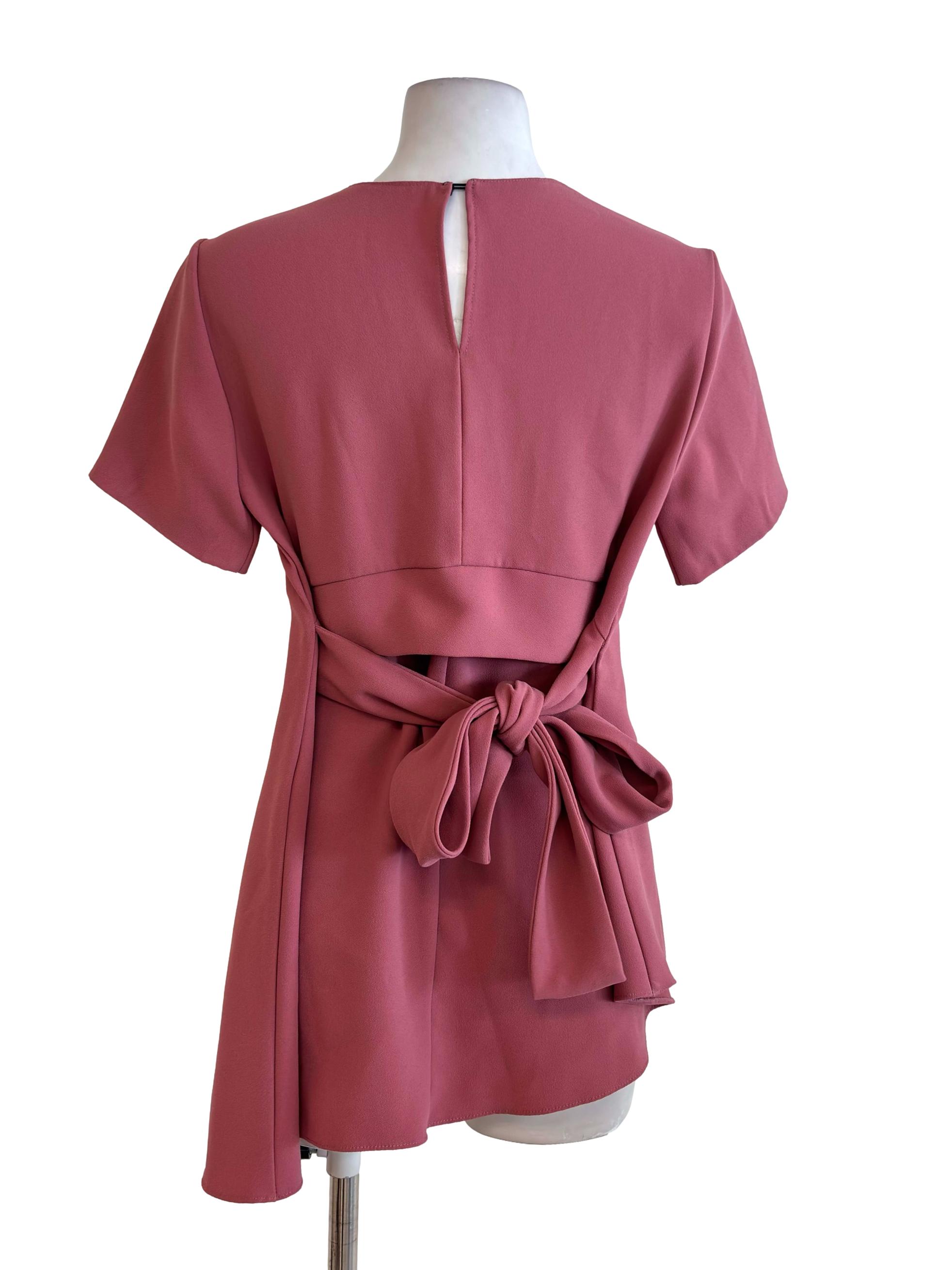 Blush Pink Asymmetrical Mini Dress