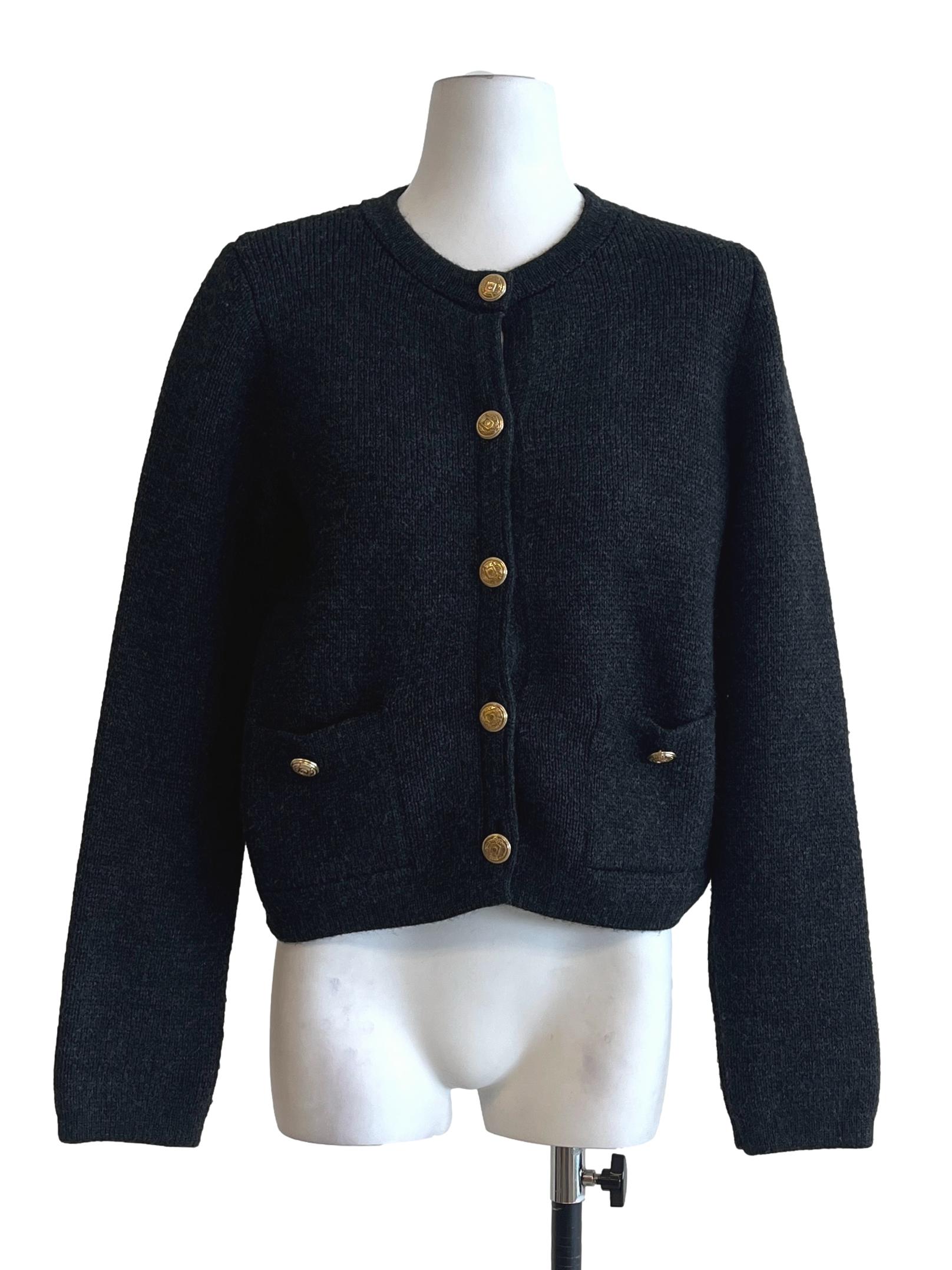 Pebble Grey Knit Cardigan