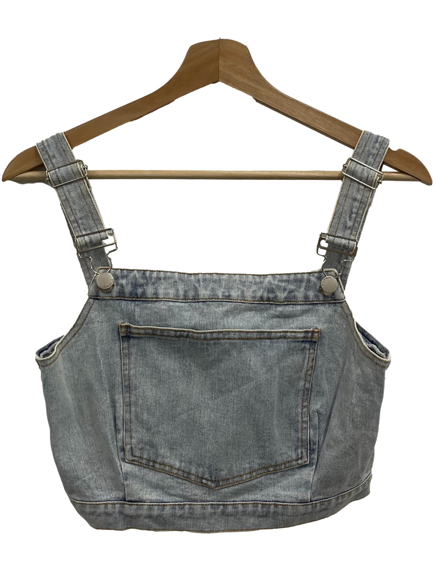 Mikayla Light Blue Denim Pocket Tank