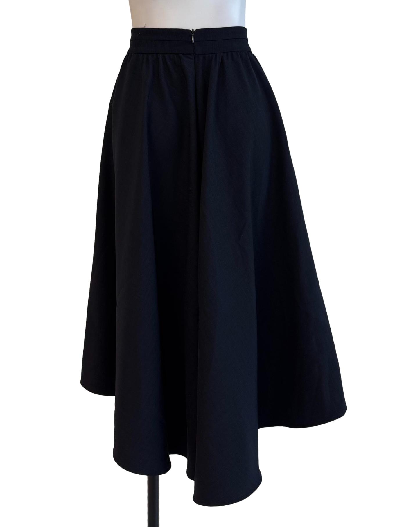 Pitch Black A-Line Skirt
