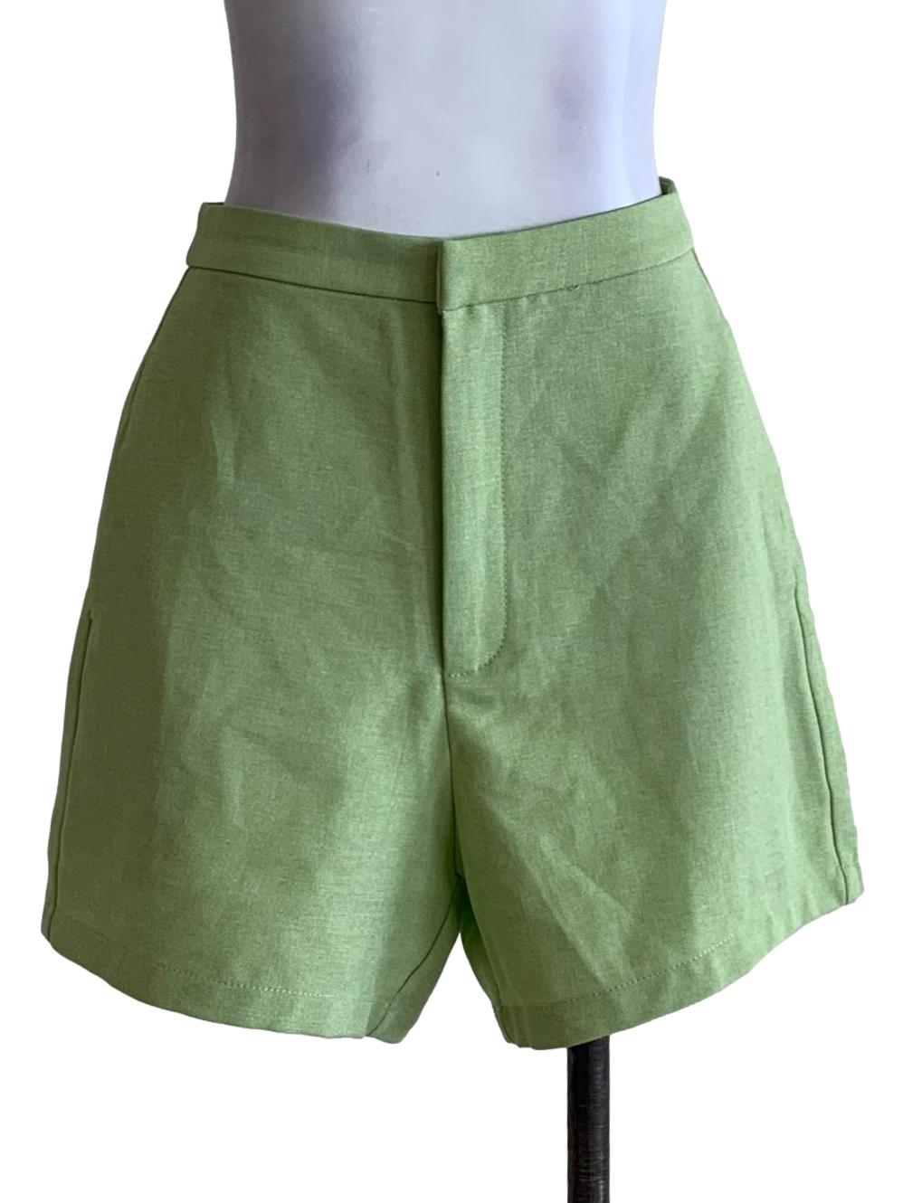 Lime Green Basic Short Pants