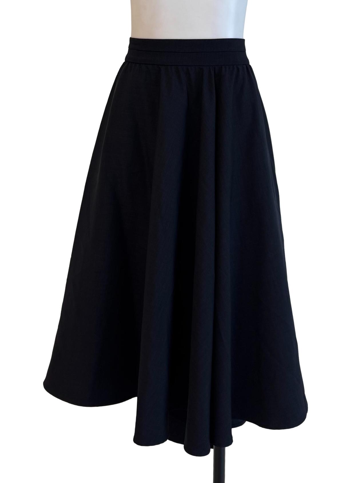 Pitch Black A-Line Skirt