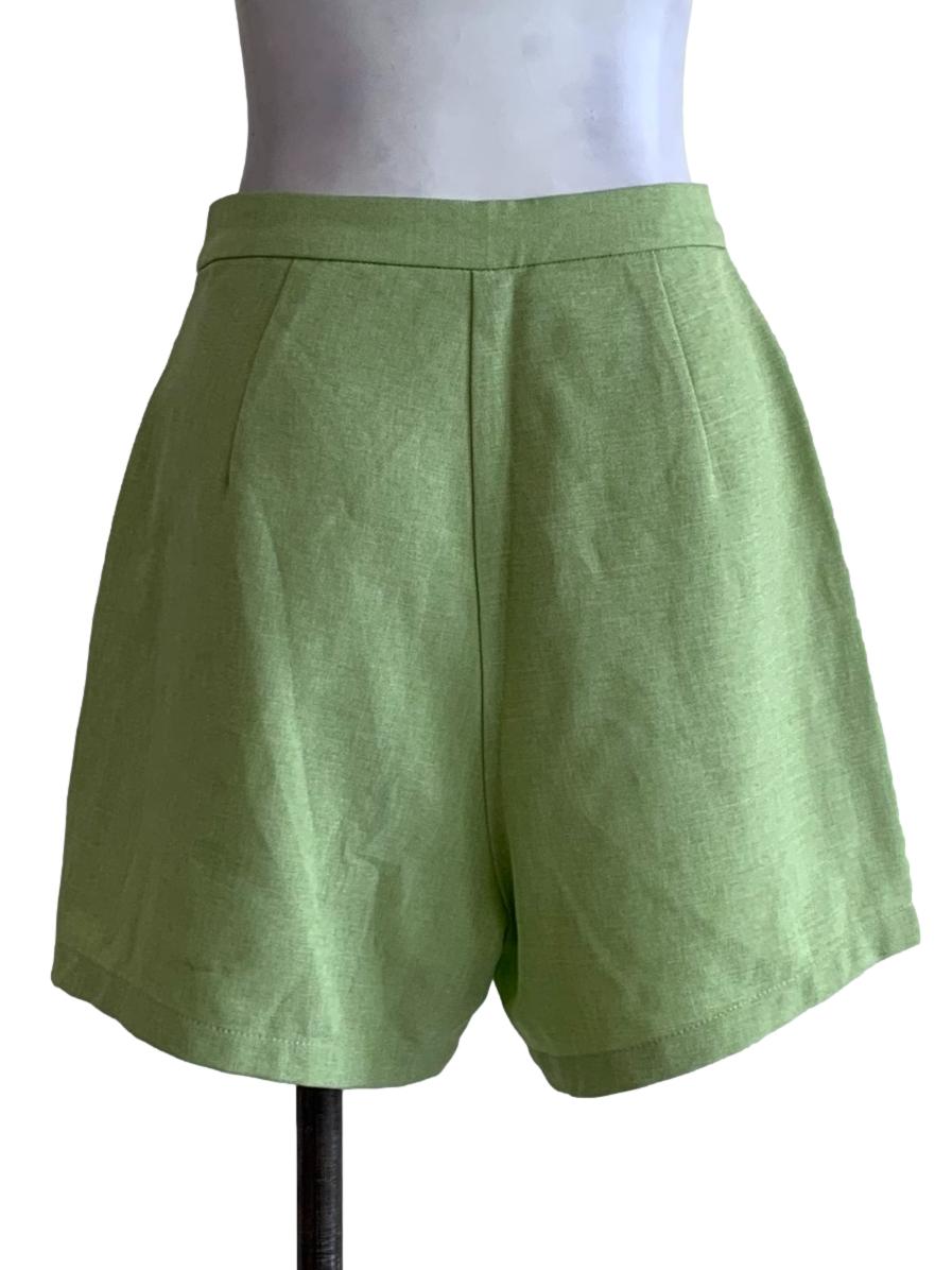 Lime Green Basic Short Pants
