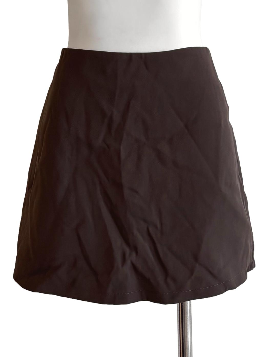 Dark Brown Mini Skirt
