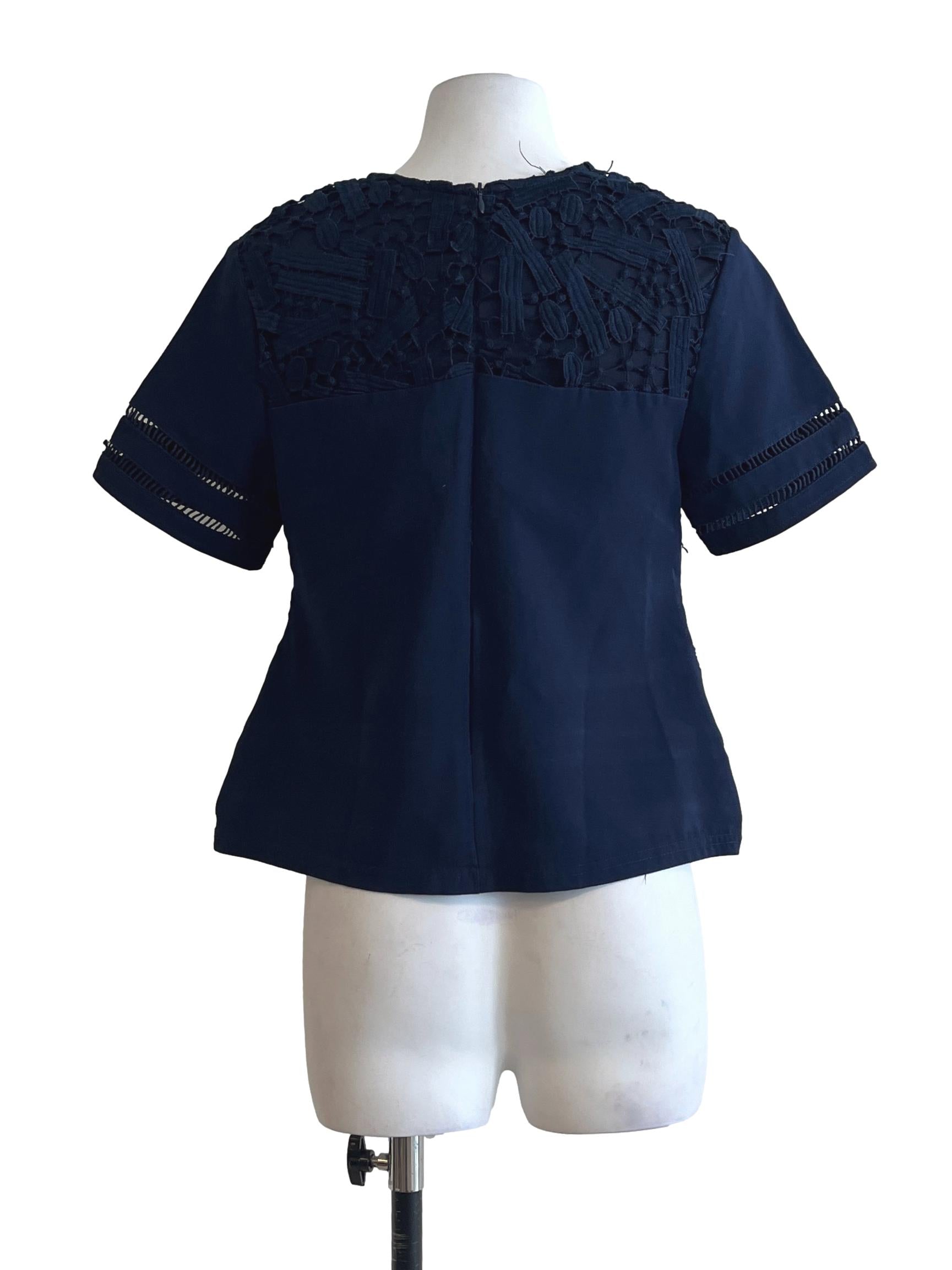 Peacock Blue Halter Short Sleeve Top