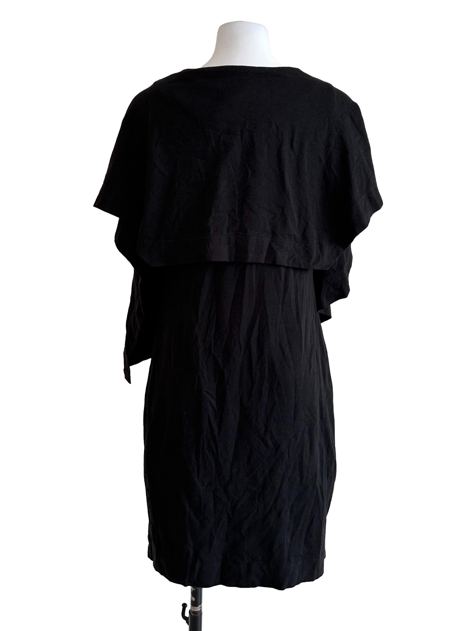 Black Cape Plain Dress