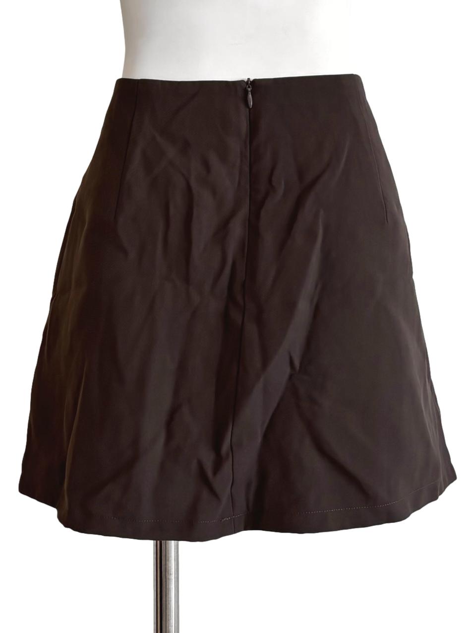 Dark Brown Mini Skirt