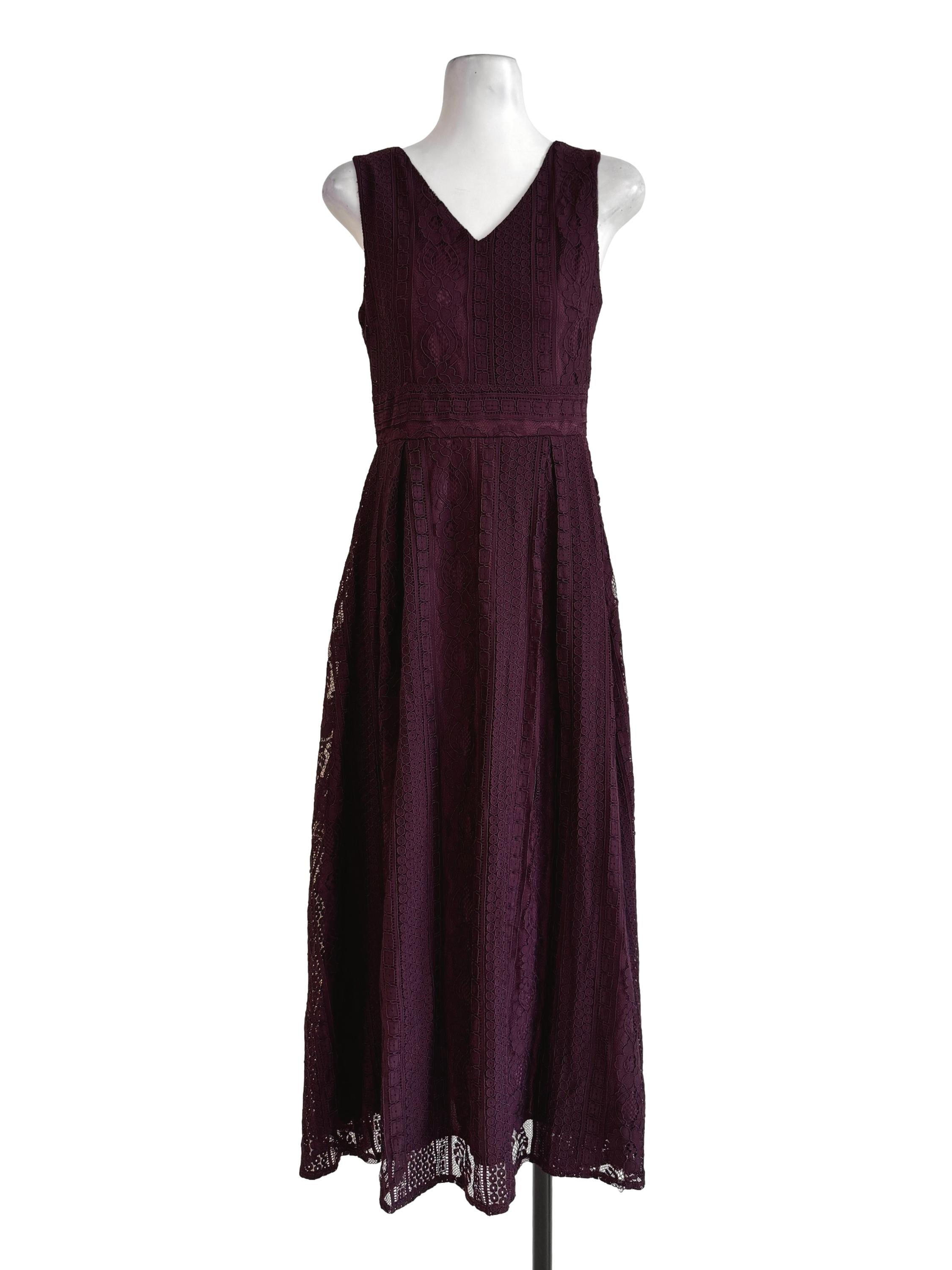 Wine Red Lace Dress