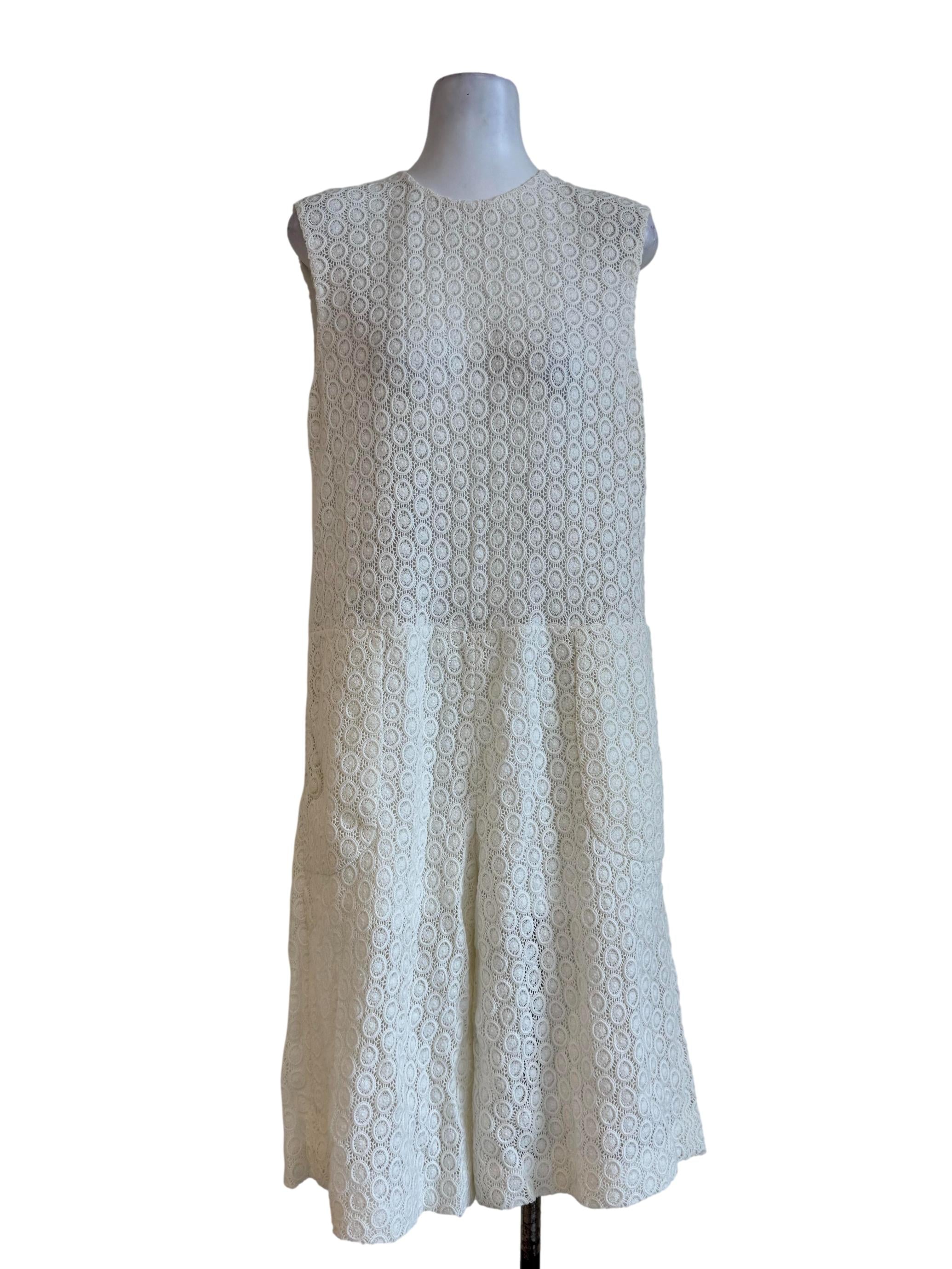Milk White Lace Sleeveless Jumpsuit