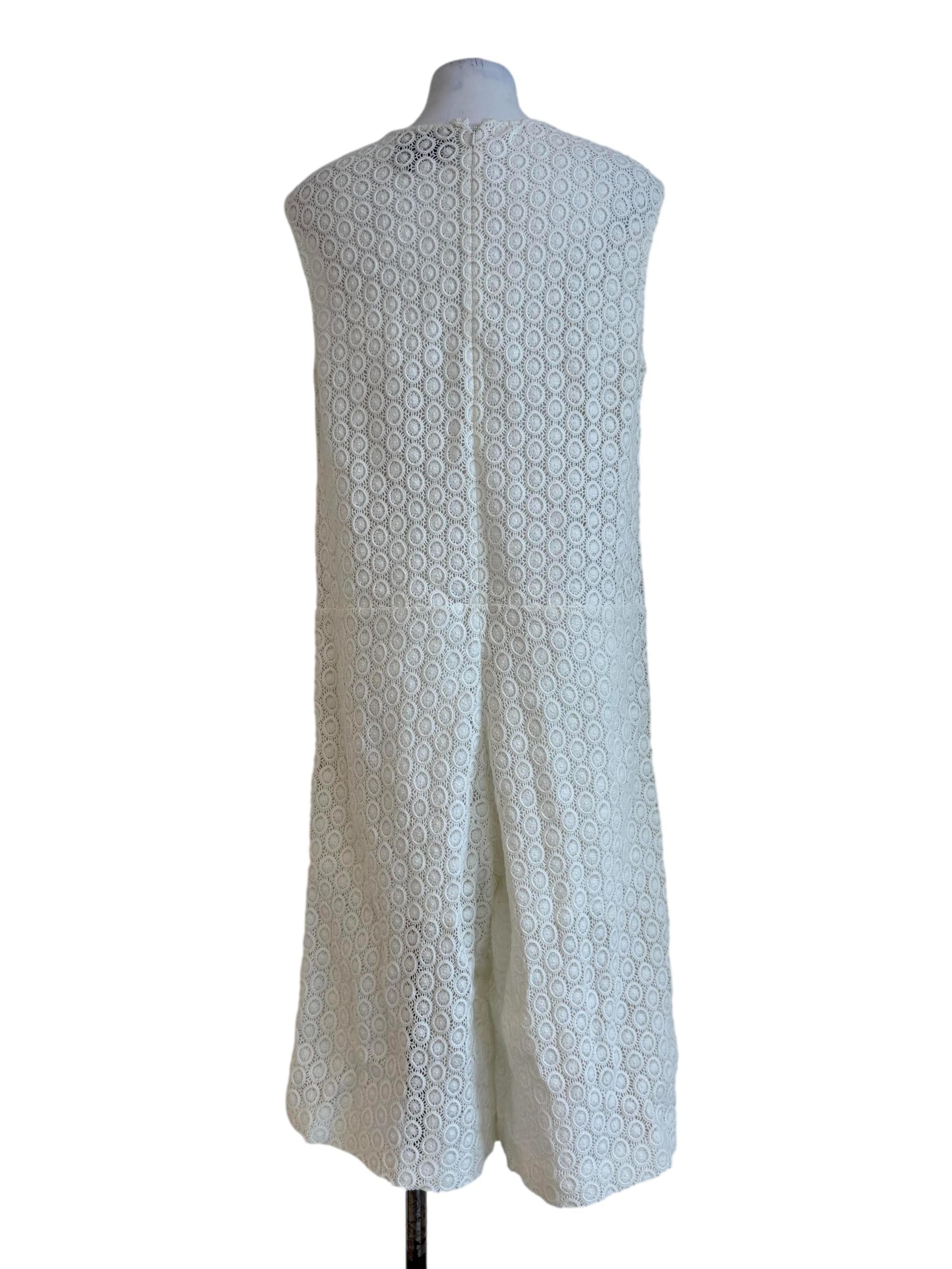 Milk White Lace Sleeveless Jumpsuit