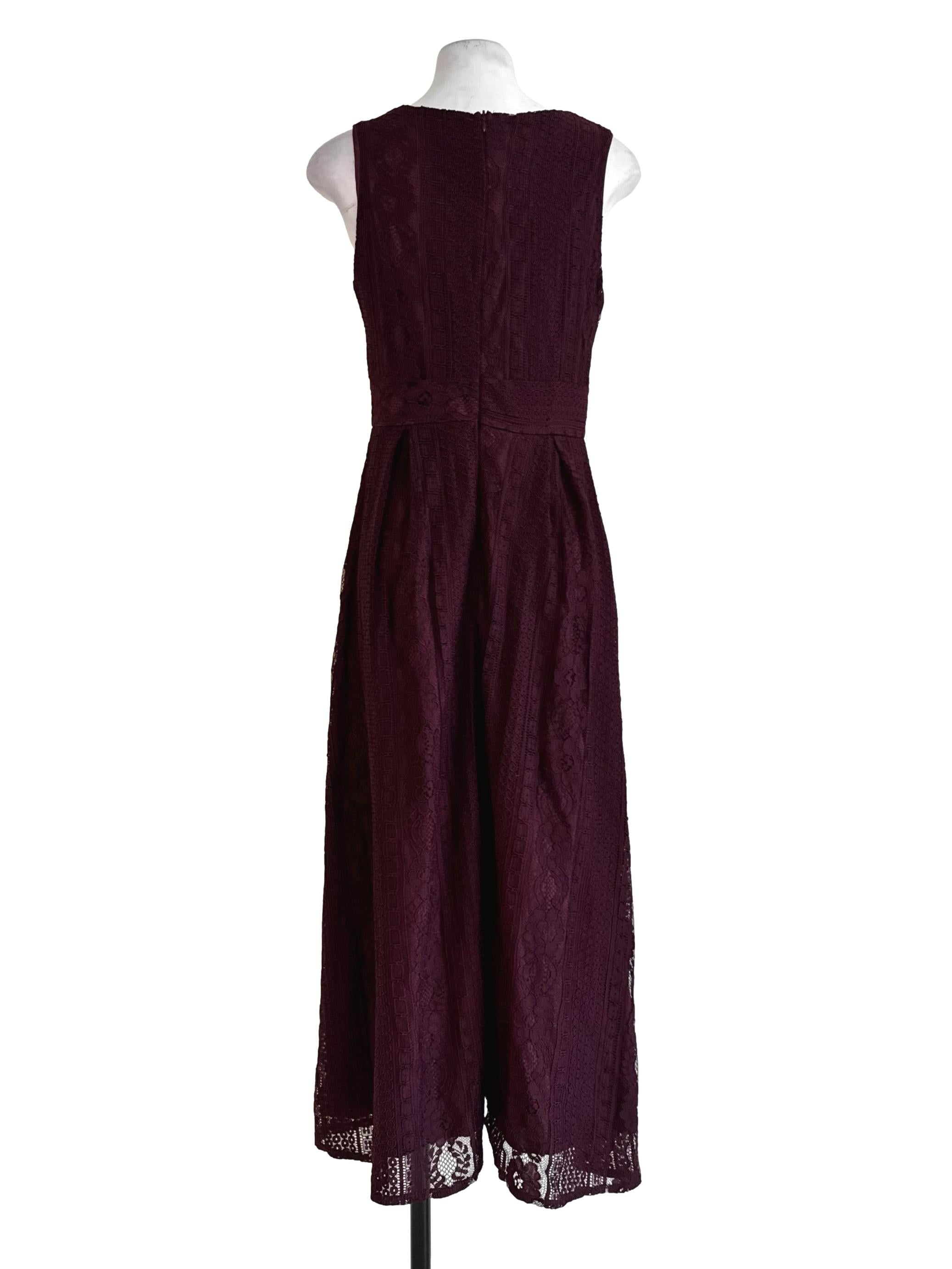 Wine Red Lace Dress