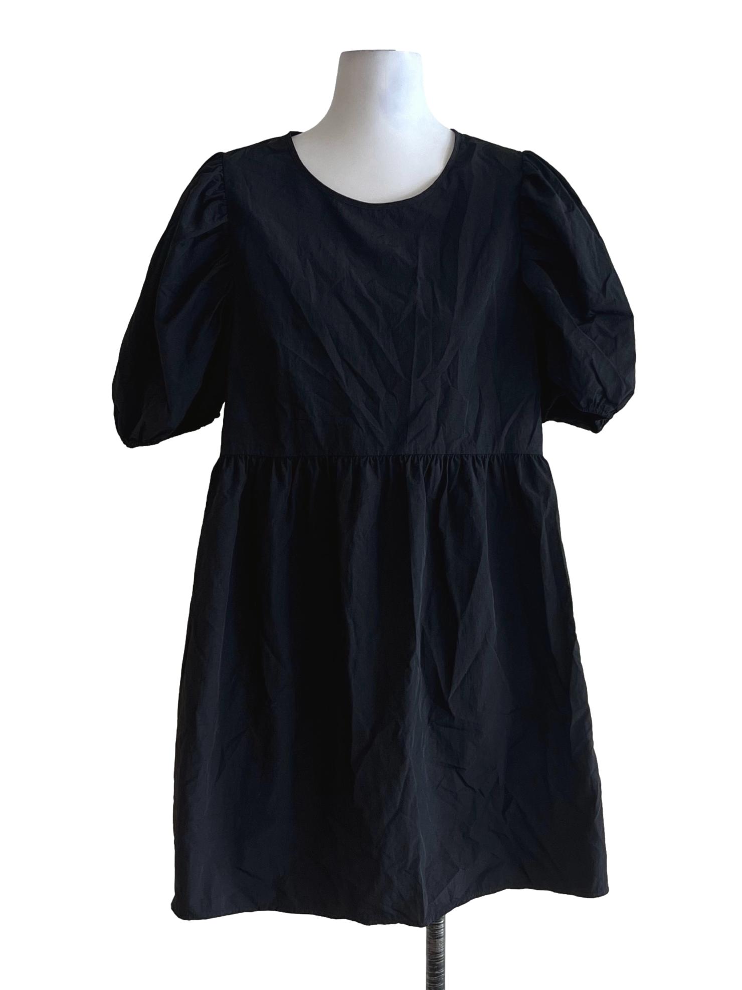 Black Jewel Neckline Empire Dress