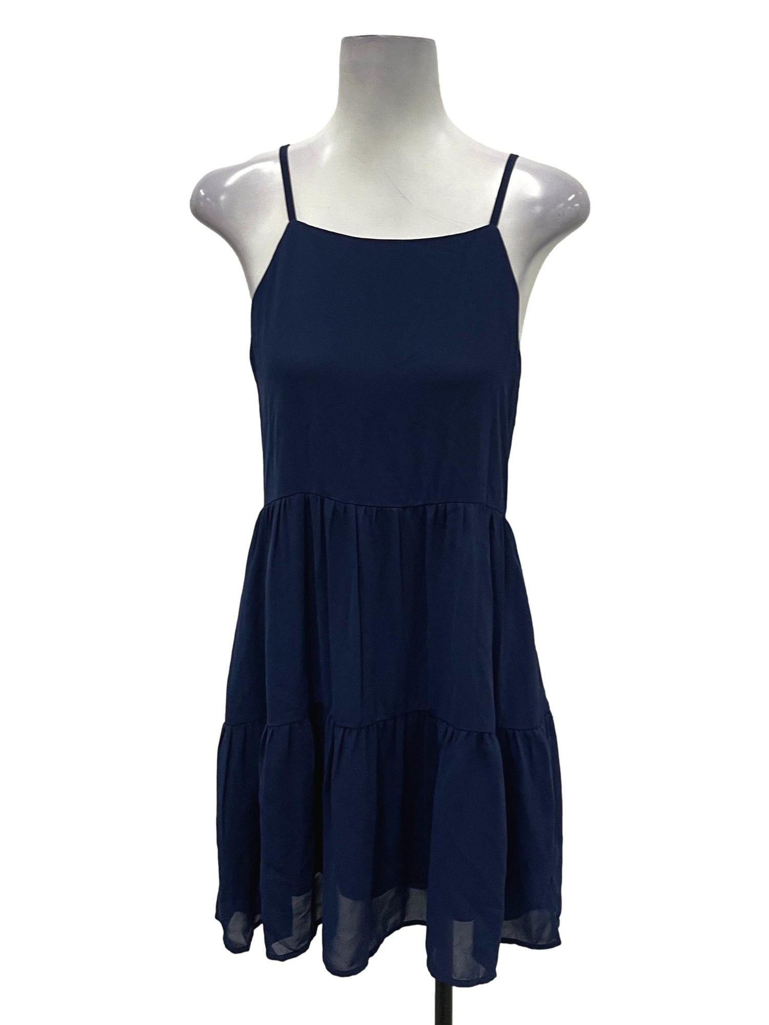 Shopsassydream Navy Blue Halter Mini Sleeveless Dress