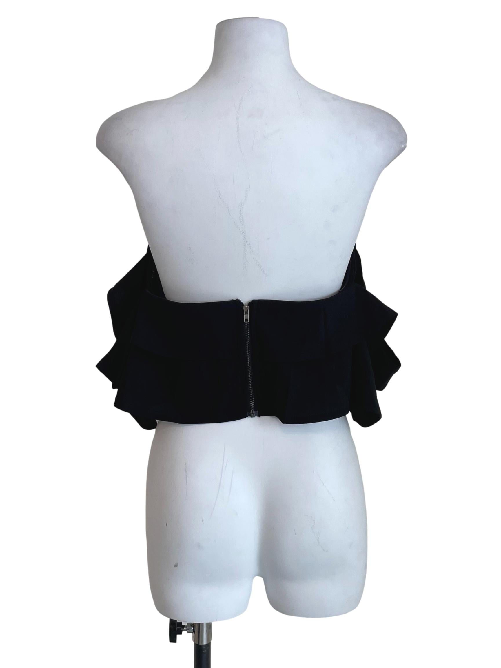 Black Off Shoulder Overlay Tube Top