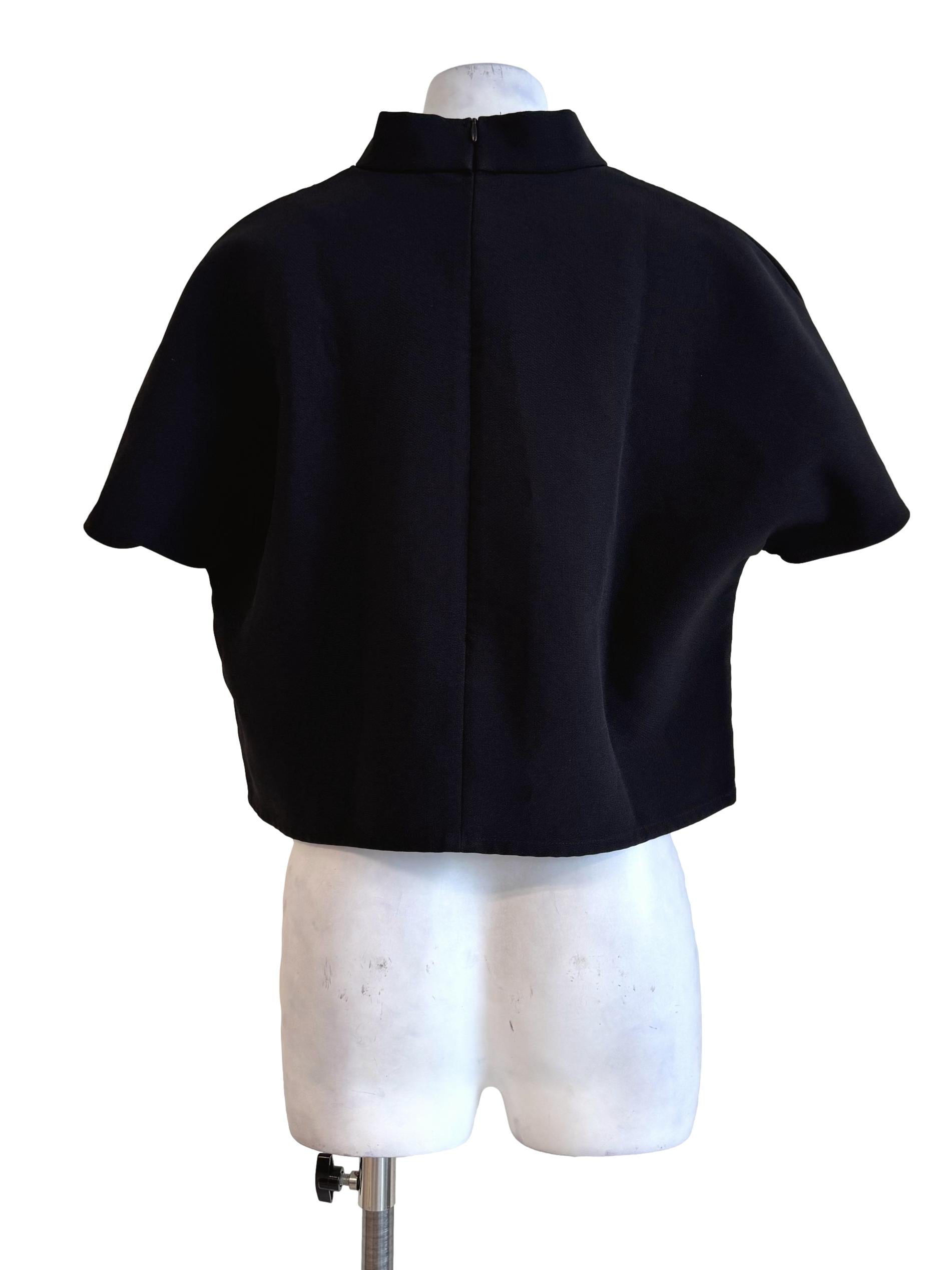 Muted Black High Neck Top LB