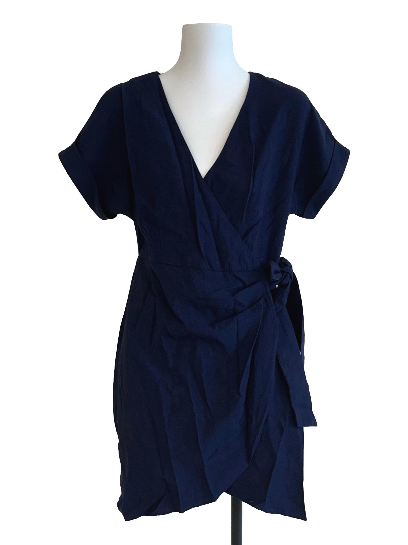 Dark Blue Wrap Dress LB