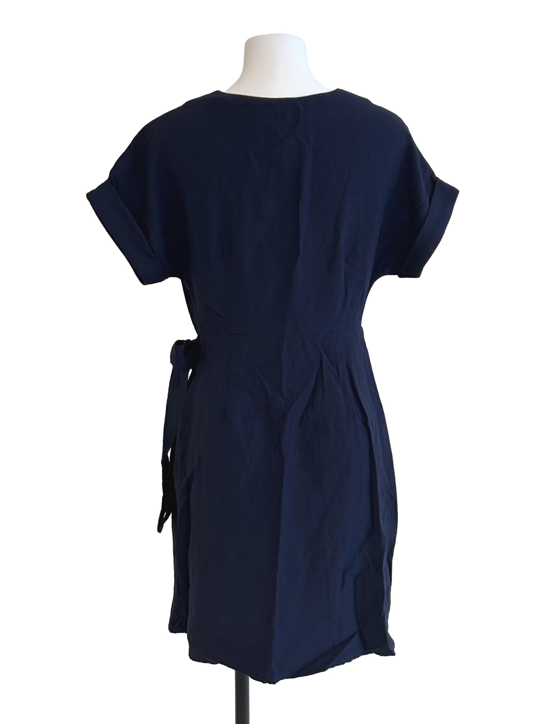 Dark Blue Wrap Dress LB