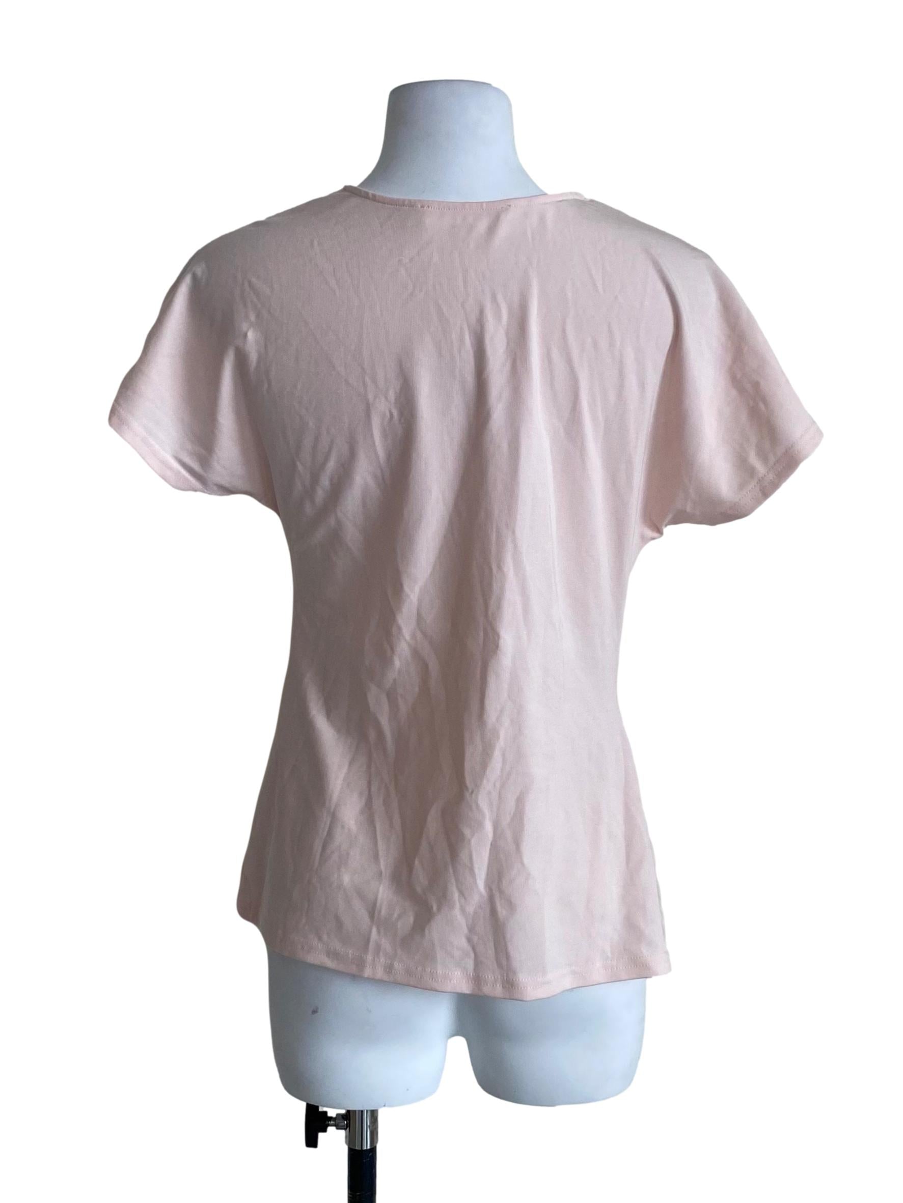 Peach Soft Pink Front Slit Top