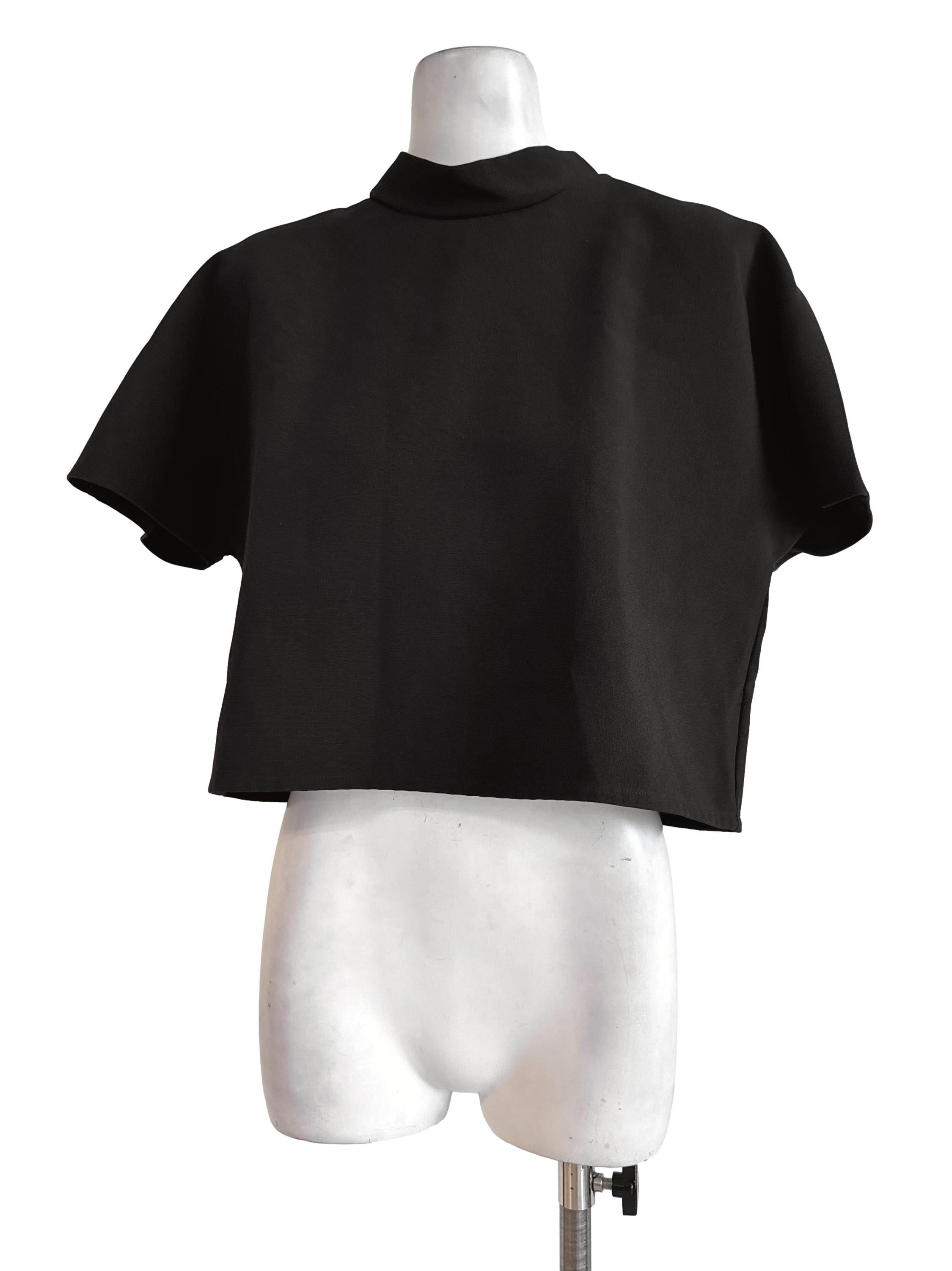 Muted Black High Neck Top LB
