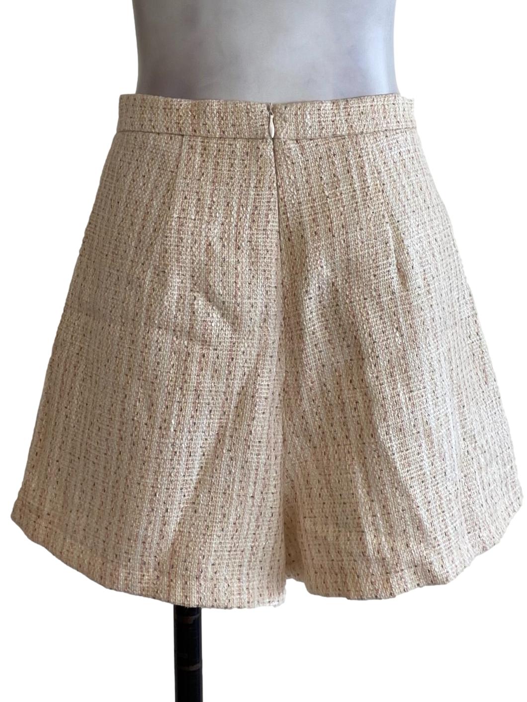 Yellow Tweed Shorts
