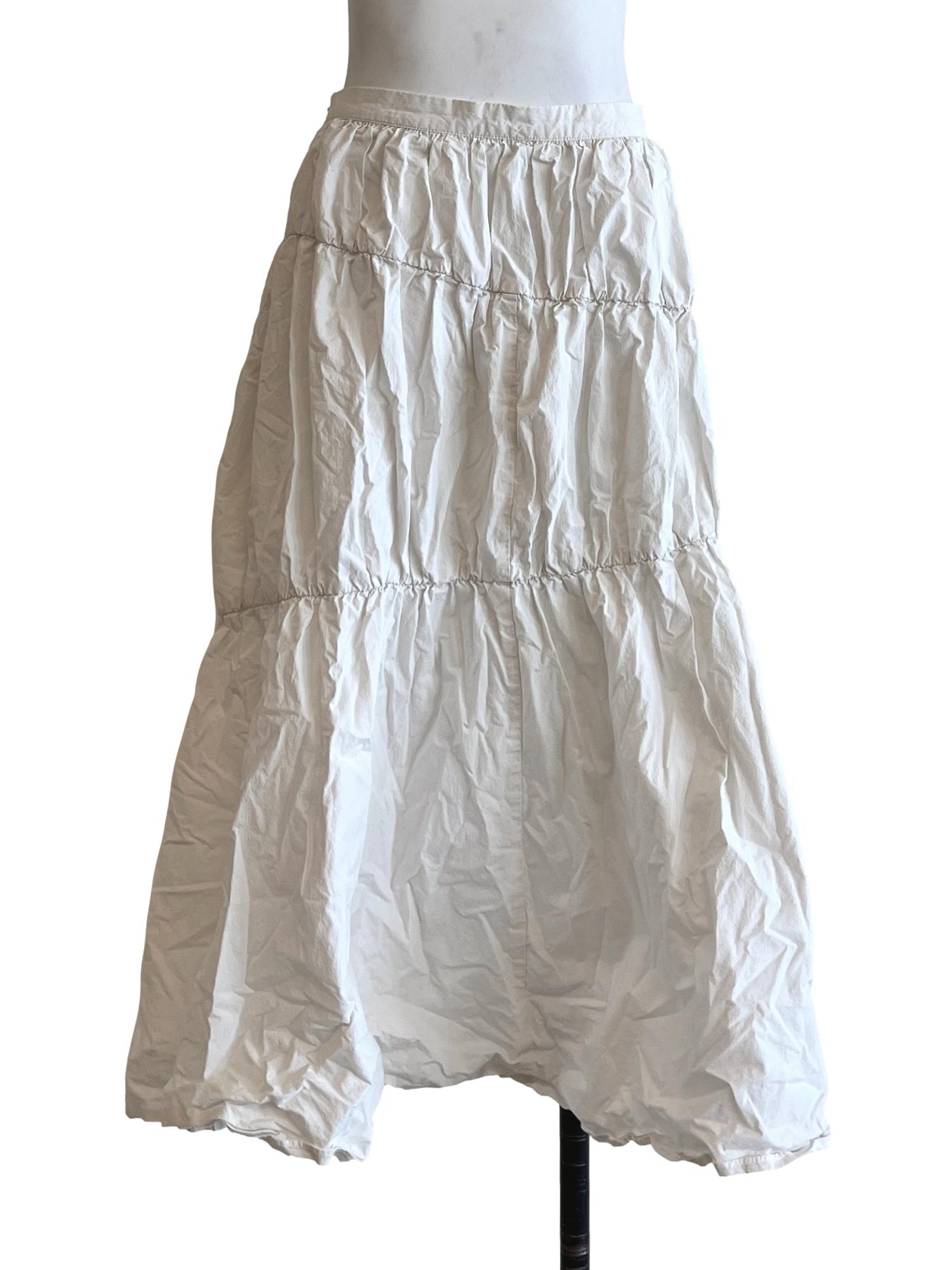 Off White Tiered Skirt