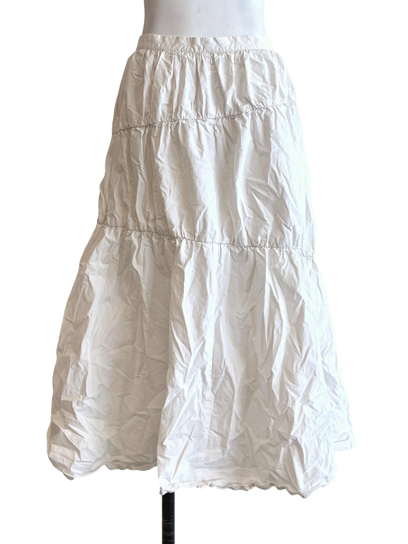 Off White Tiered Skirt