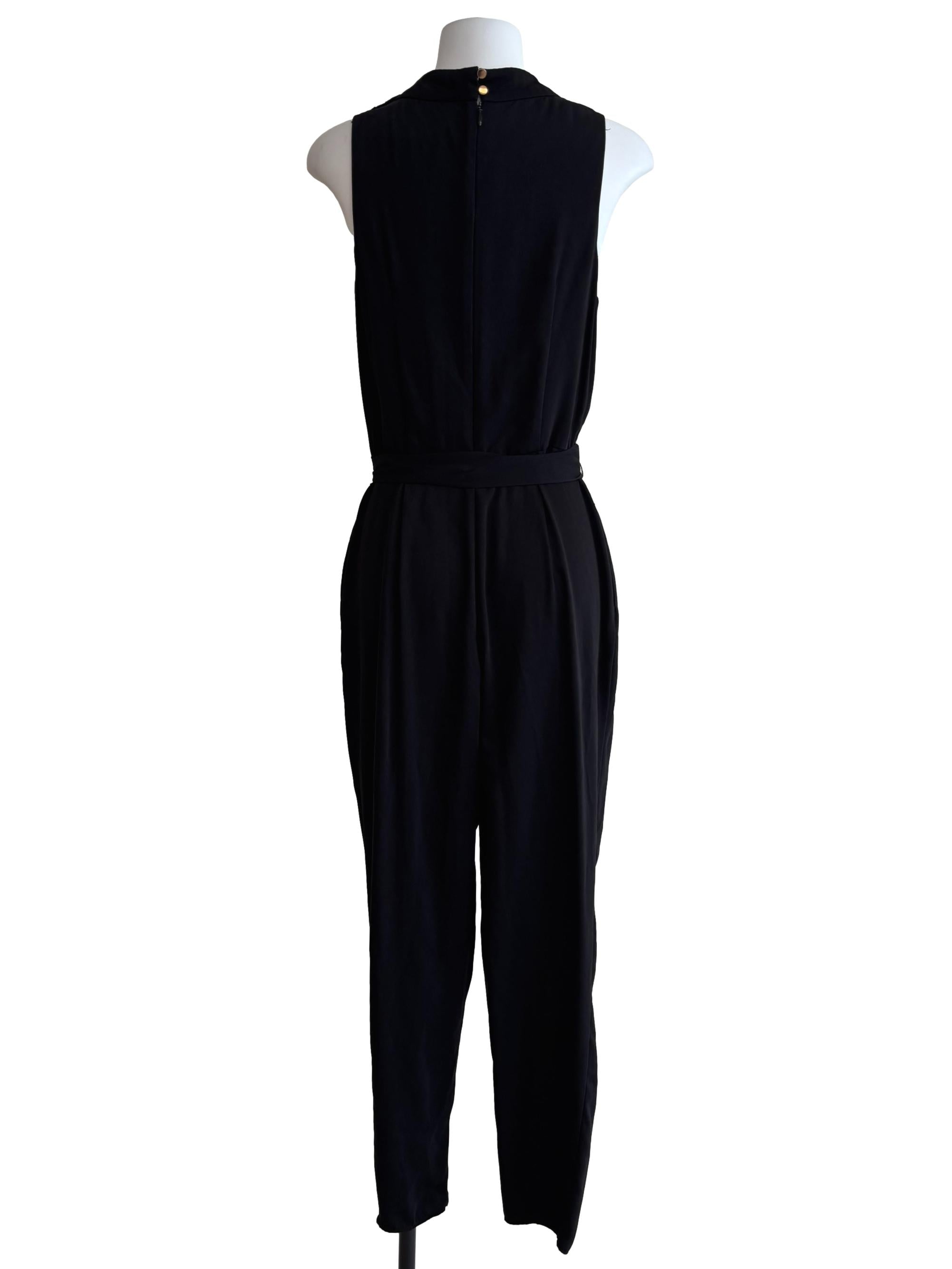 Parisian Black Sleeveless Cowl Jumpsuit