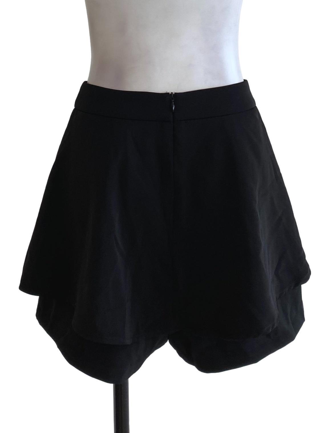 Black Layered Skorts