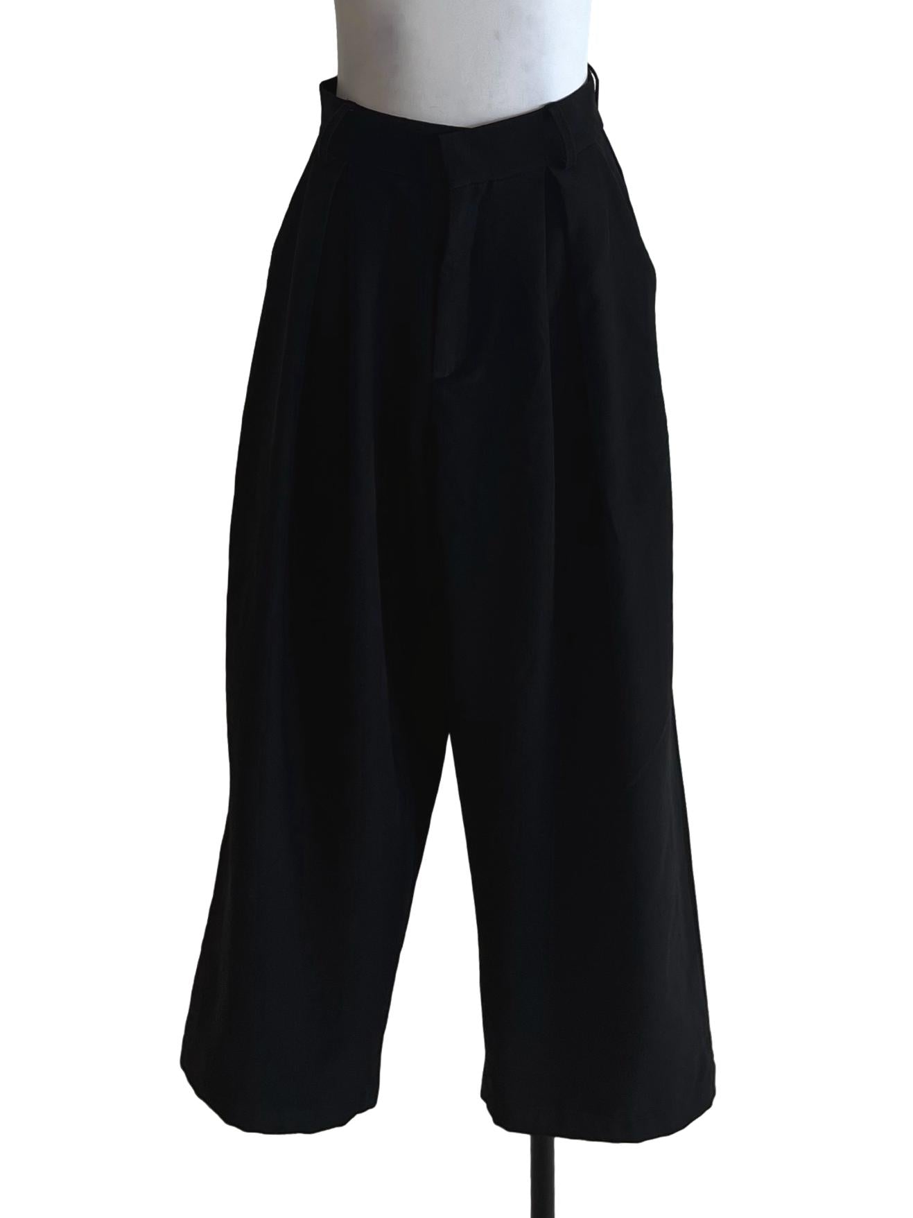 Black High-Waisted Formal Pants