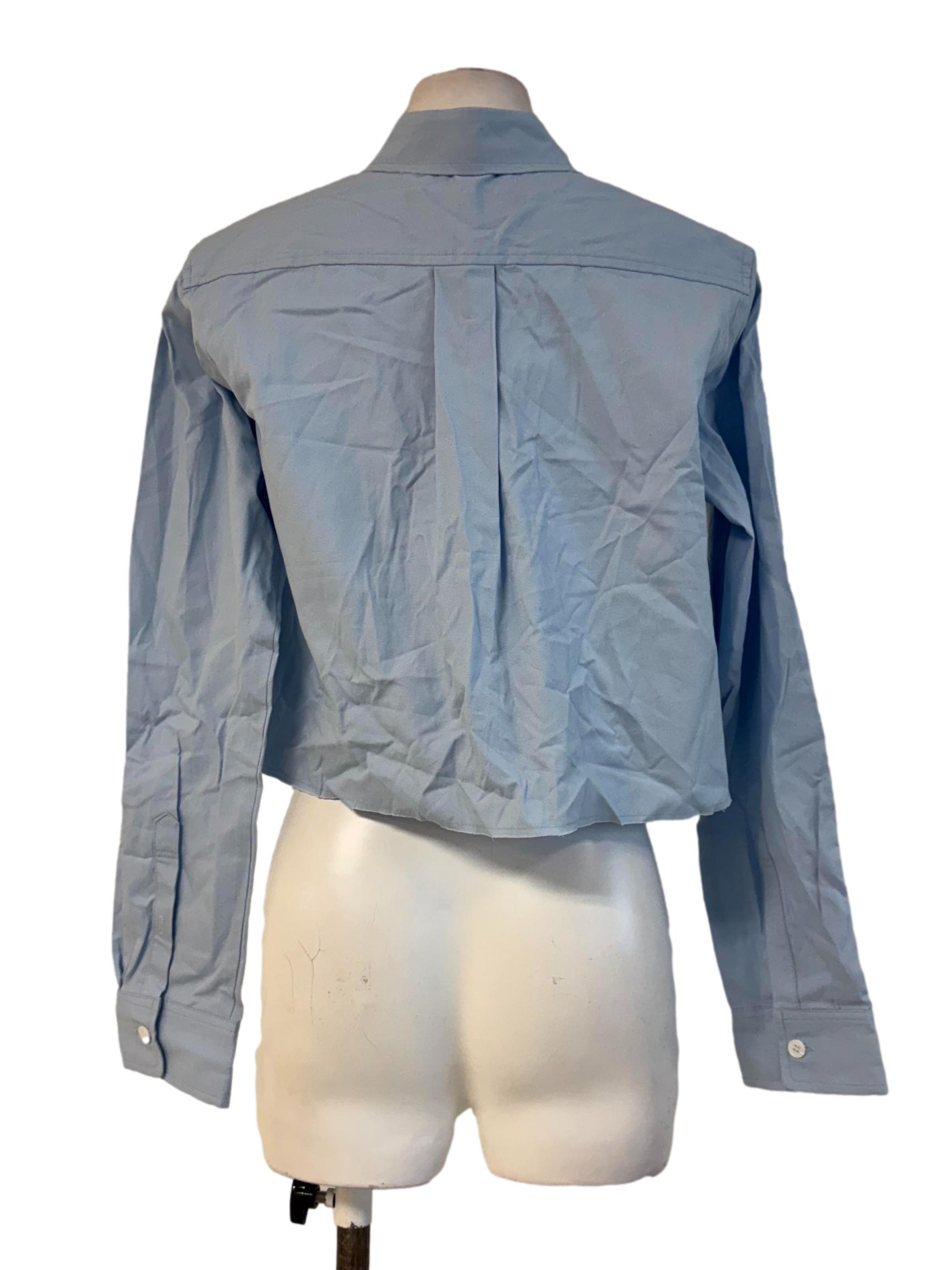 Baby Blue Long Sleeve Blouse