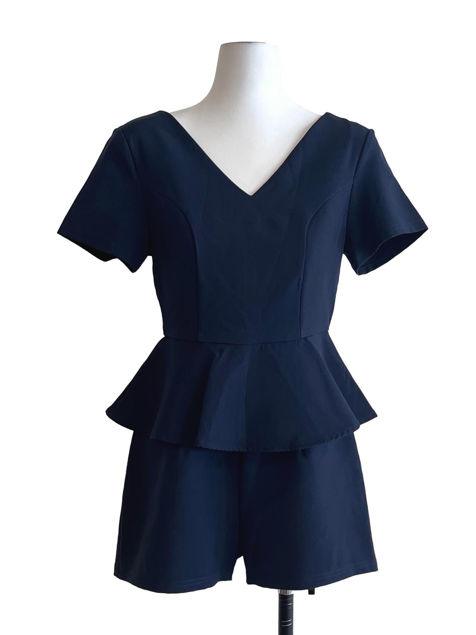 Peacock V-Neck Romper