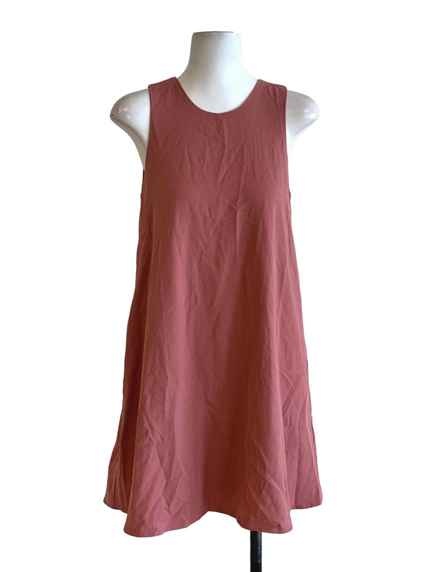 Coral Pink Sleeveless Dress