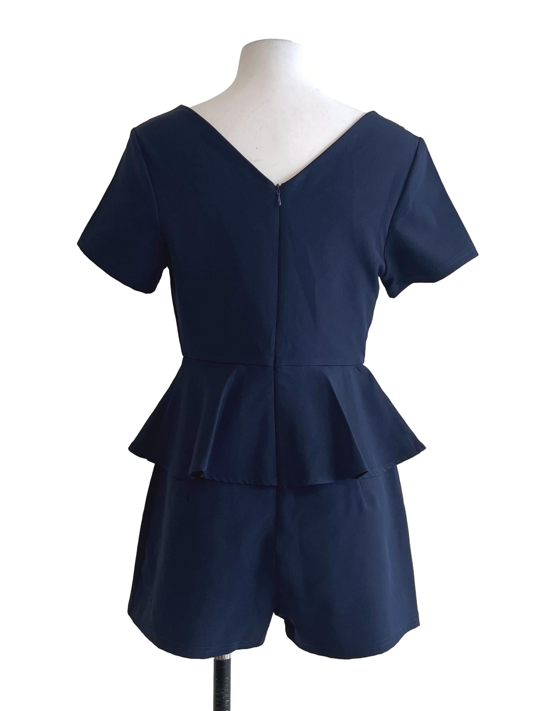 Peacock V-Neck Romper