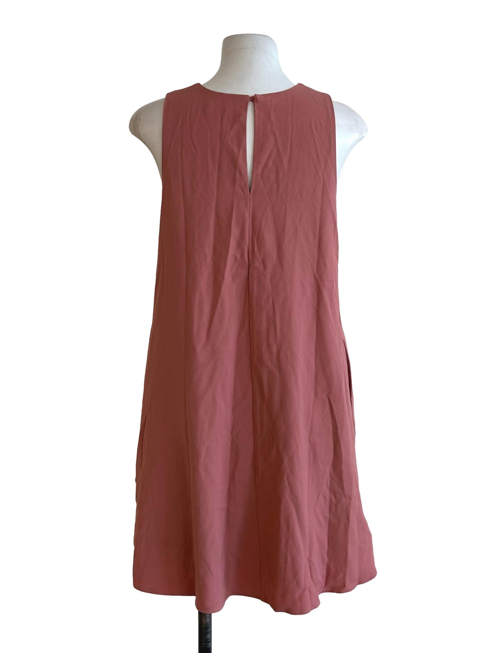 Coral Pink Sleeveless Dress