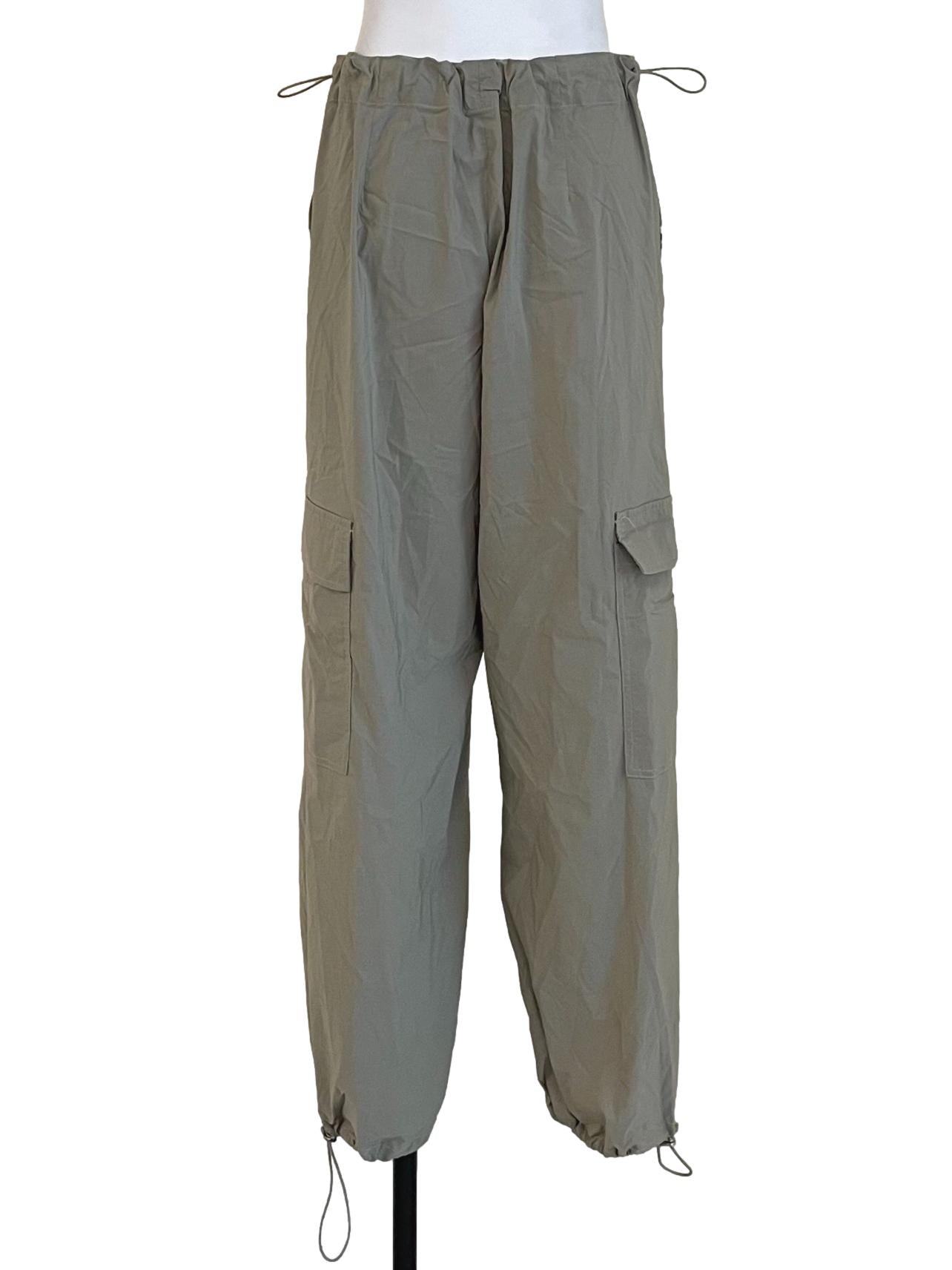 Sage Cargo Drawstring Pants